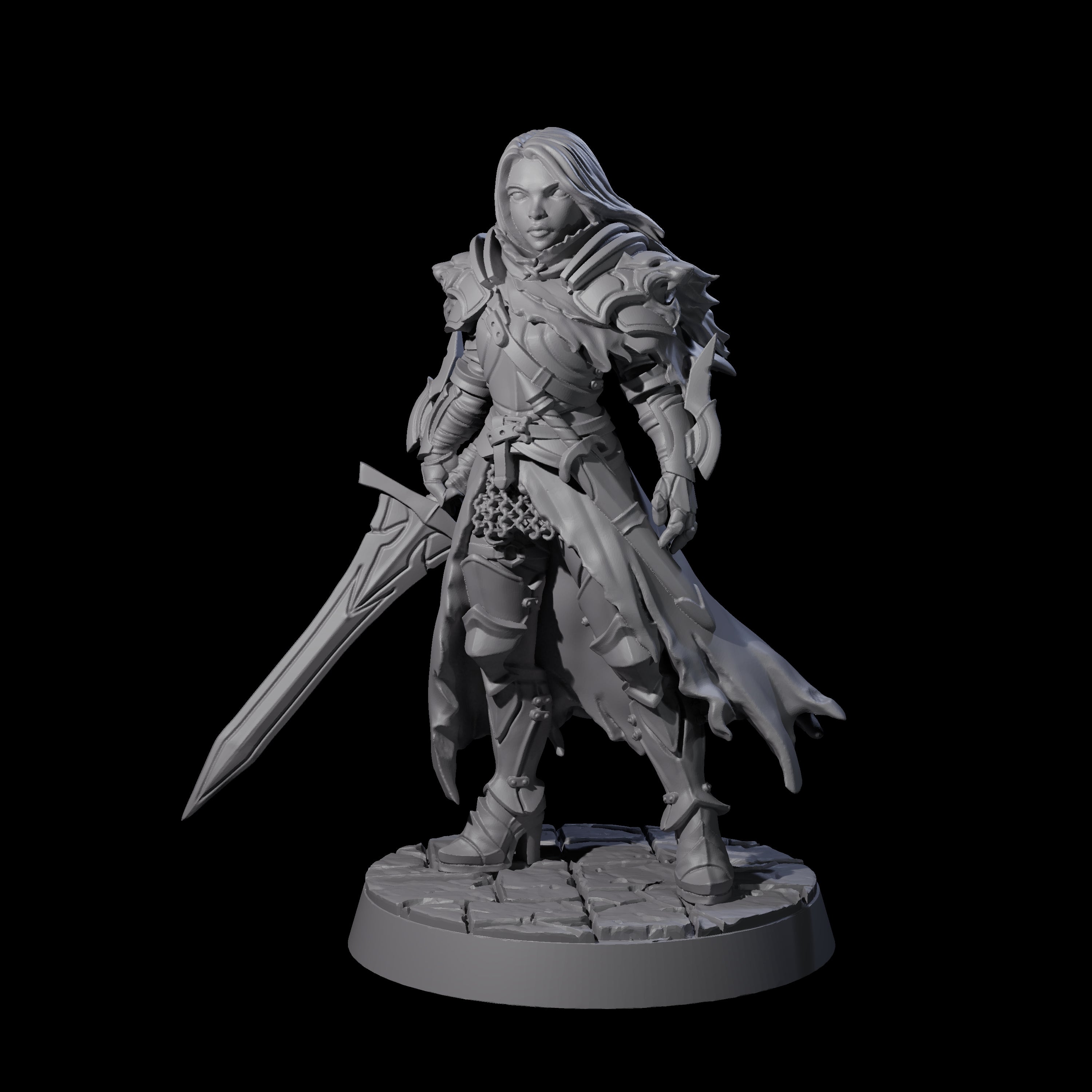 Unstoppable Armoured Fighter Miniature for Dungeons and Dragons, Pathfinder or other TTRPGs