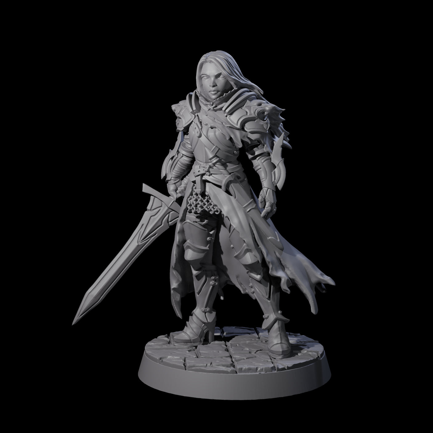 Unstoppable Armoured Fighter Miniature for Dungeons and Dragons, Pathfinder or other TTRPGs