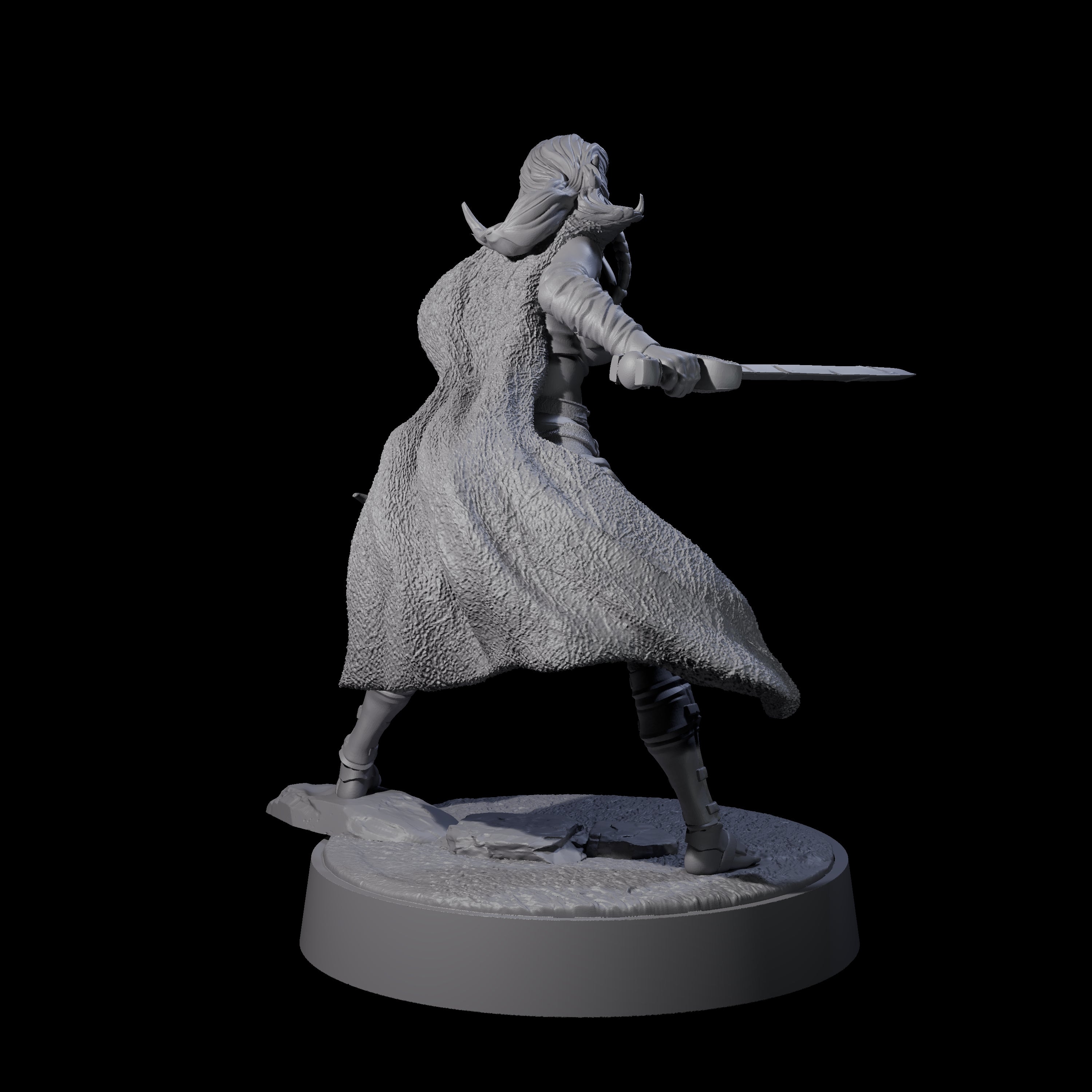 Valhya - Poised Hunter Miniature for Dungeons and Dragons, Pathfinder or other TTRPGs