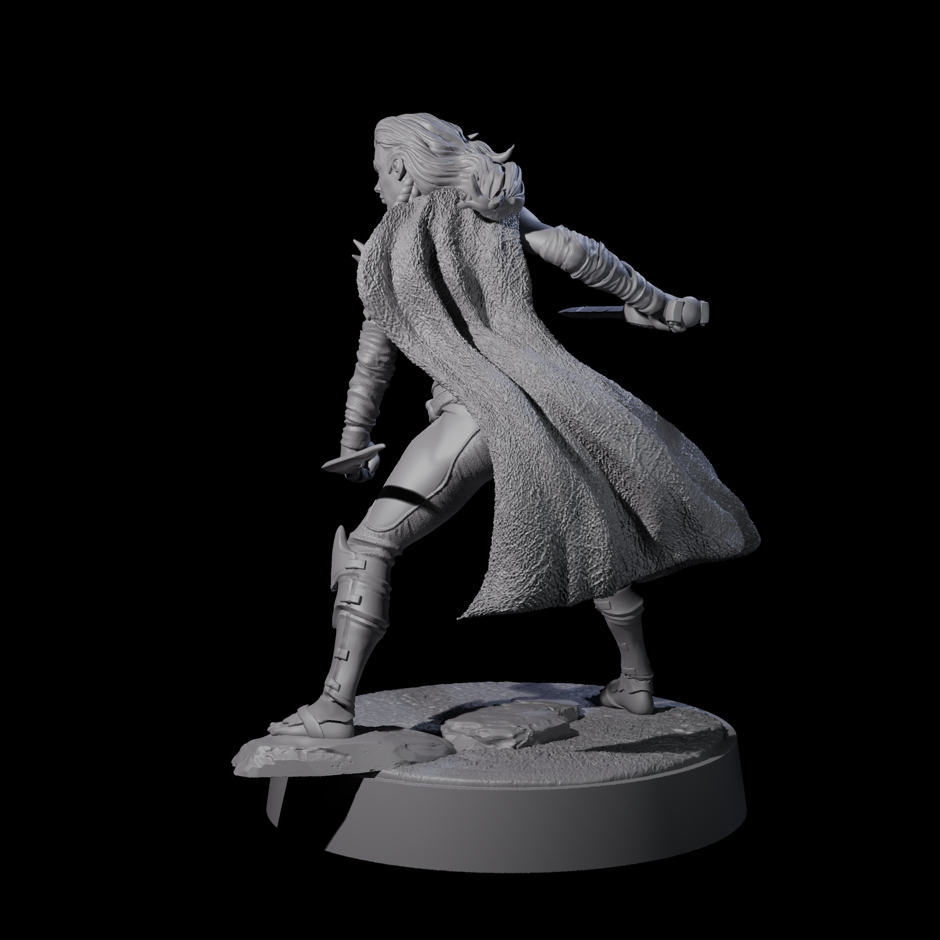 Valhya - Poised Hunter Miniature for Dungeons and Dragons, Pathfinder or other TTRPGs