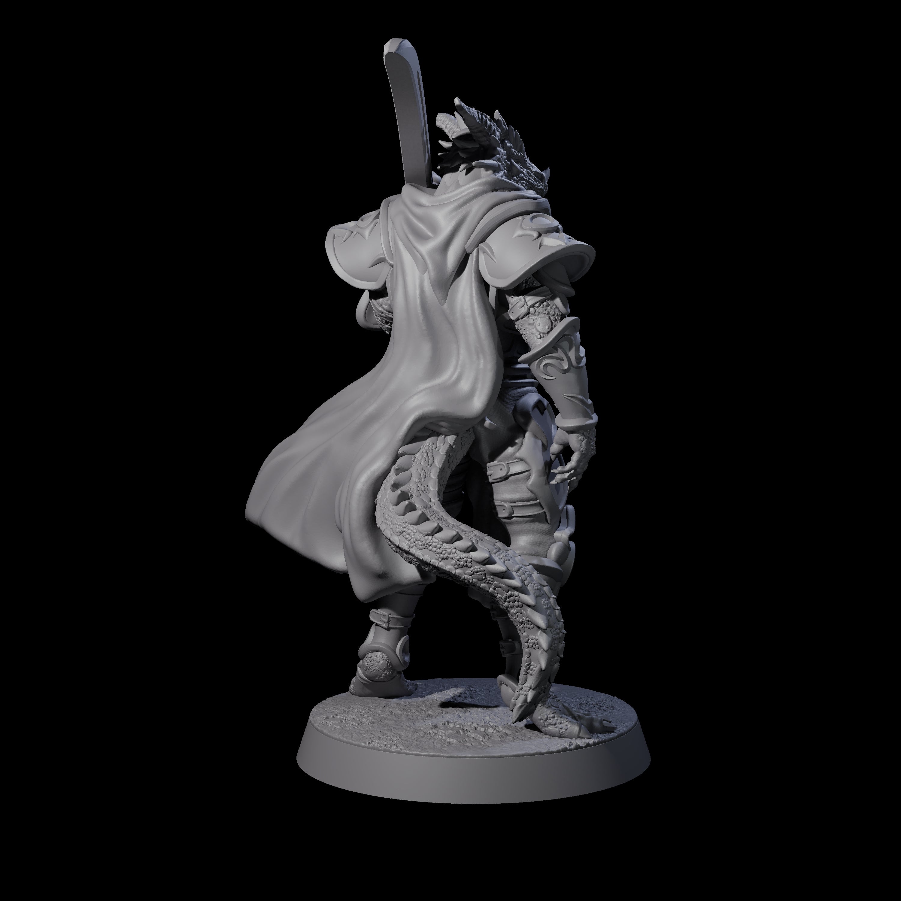 Valiant Dragonborn Crusader A Miniature for Dungeons and Dragons, Pathfinder or other TTRPGs