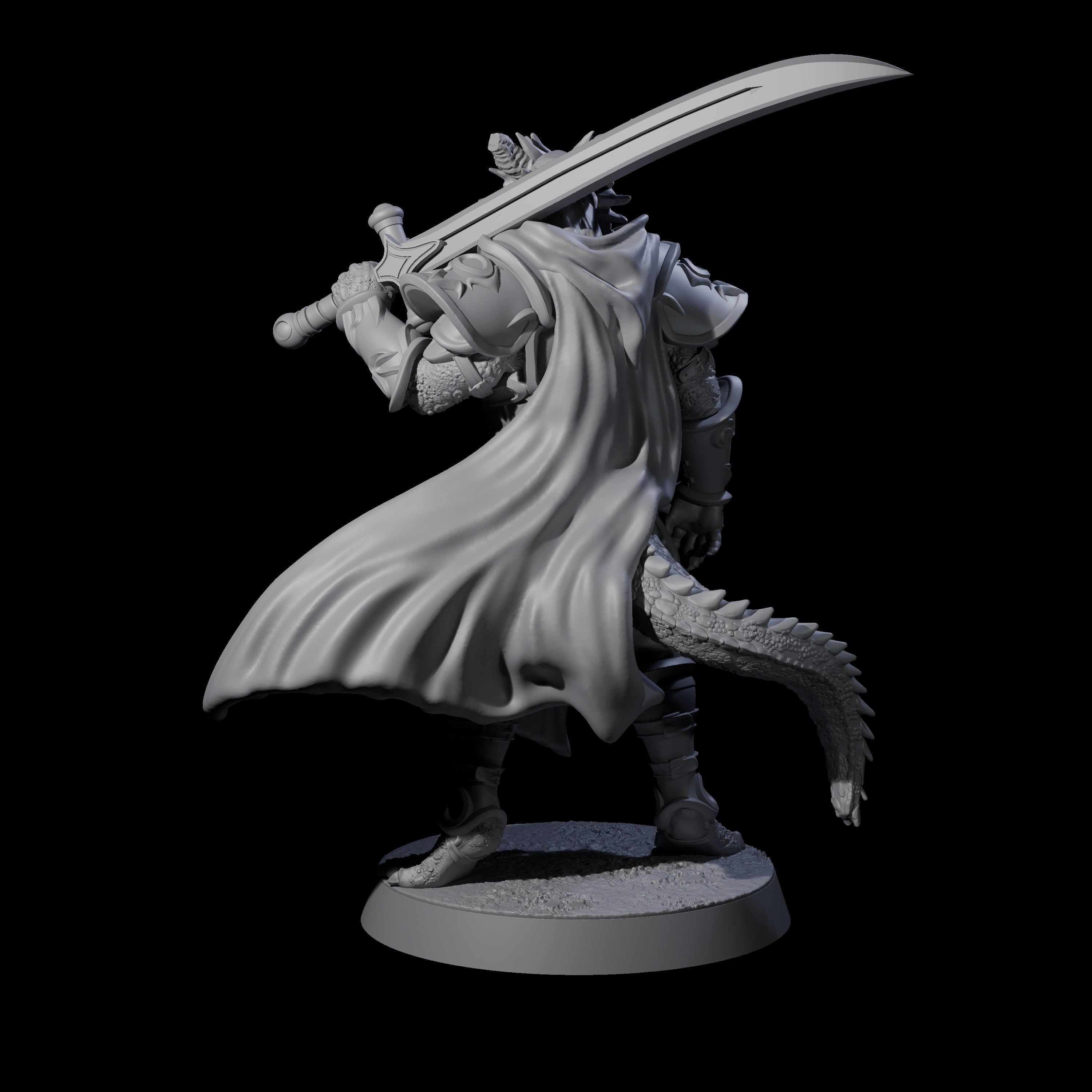 Valiant Dragonborn Crusader A Miniature for Dungeons and Dragons, Pathfinder or other TTRPGs