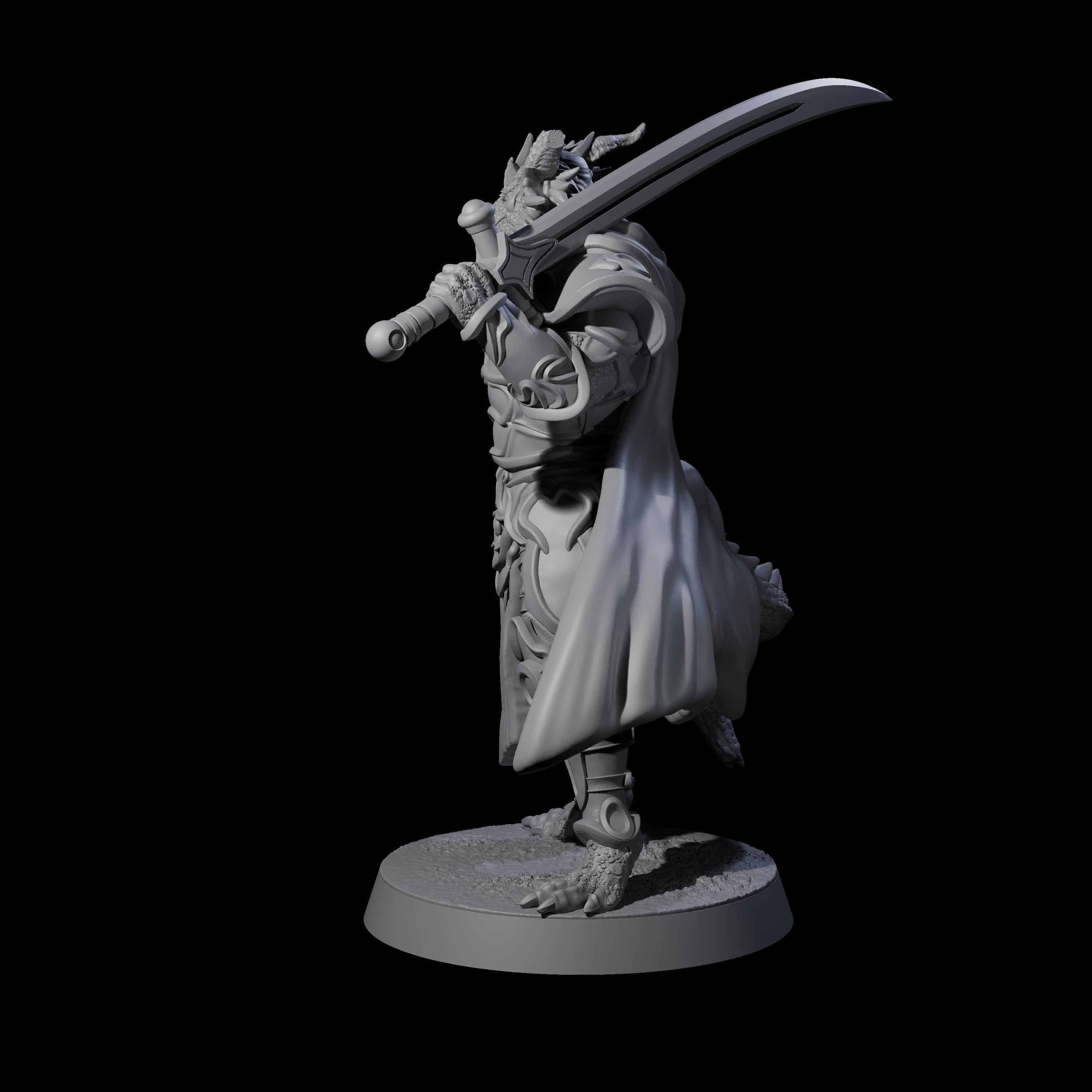 Valiant Dragonborn Crusader A Miniature for Dungeons and Dragons, Pathfinder or other TTRPGs