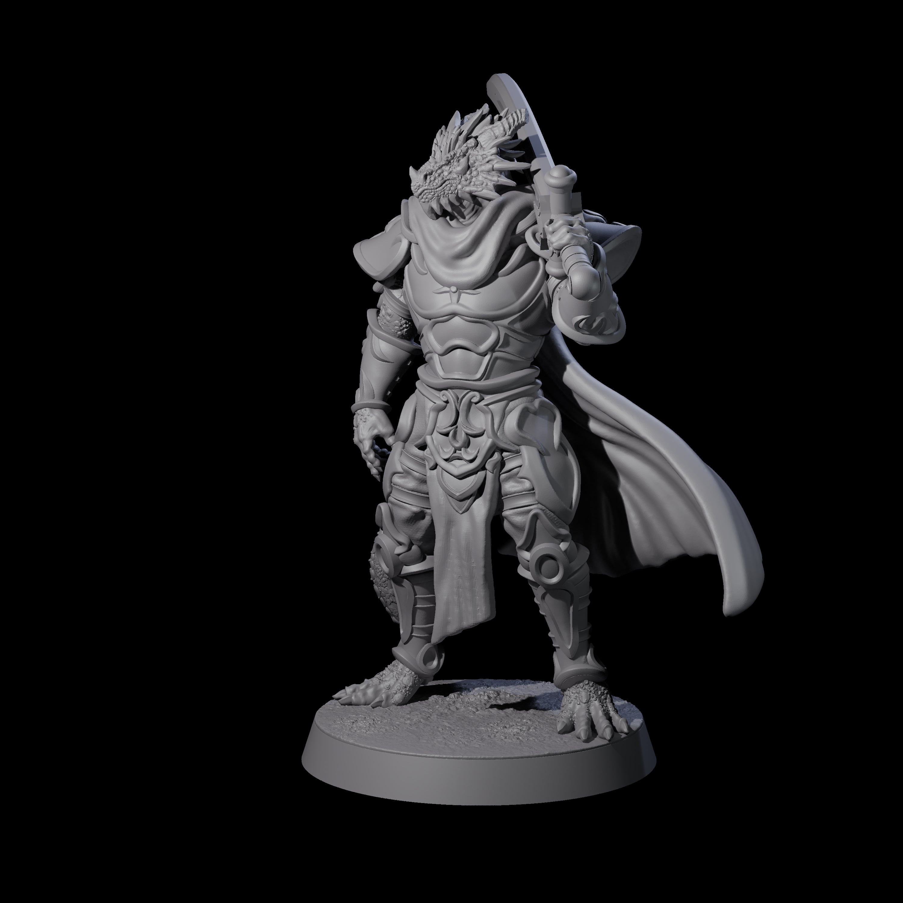 Valiant Dragonborn Crusader A Miniature for Dungeons and Dragons, Pathfinder or other TTRPGs