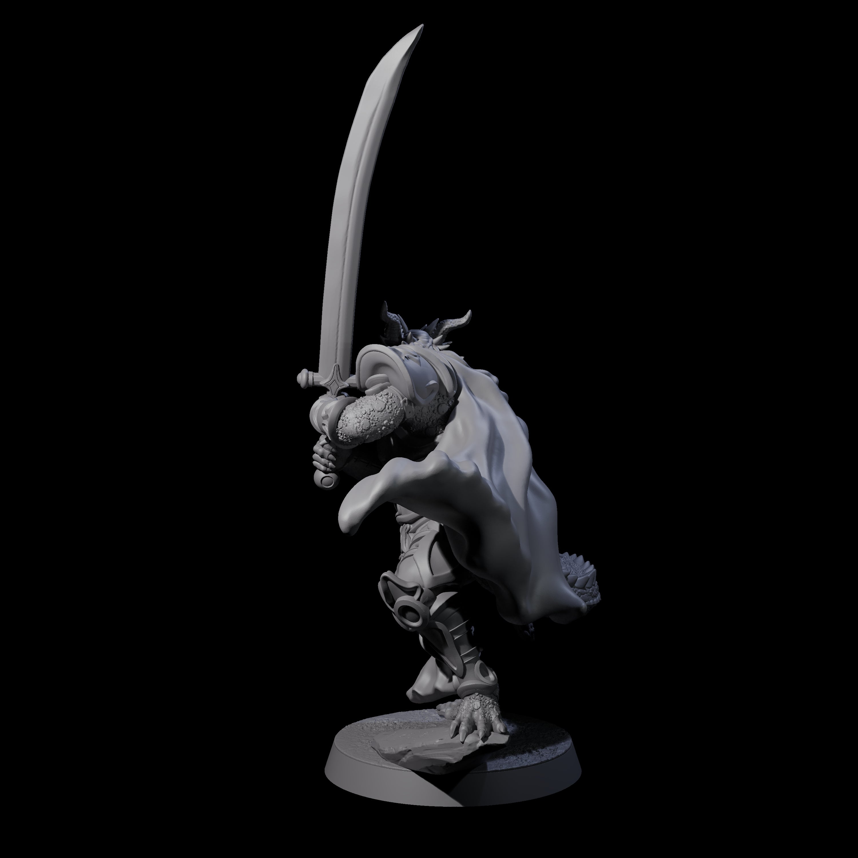 Valiant Dragonborn Crusader B Miniature for Dungeons and Dragons, Pathfinder or other TTRPGs