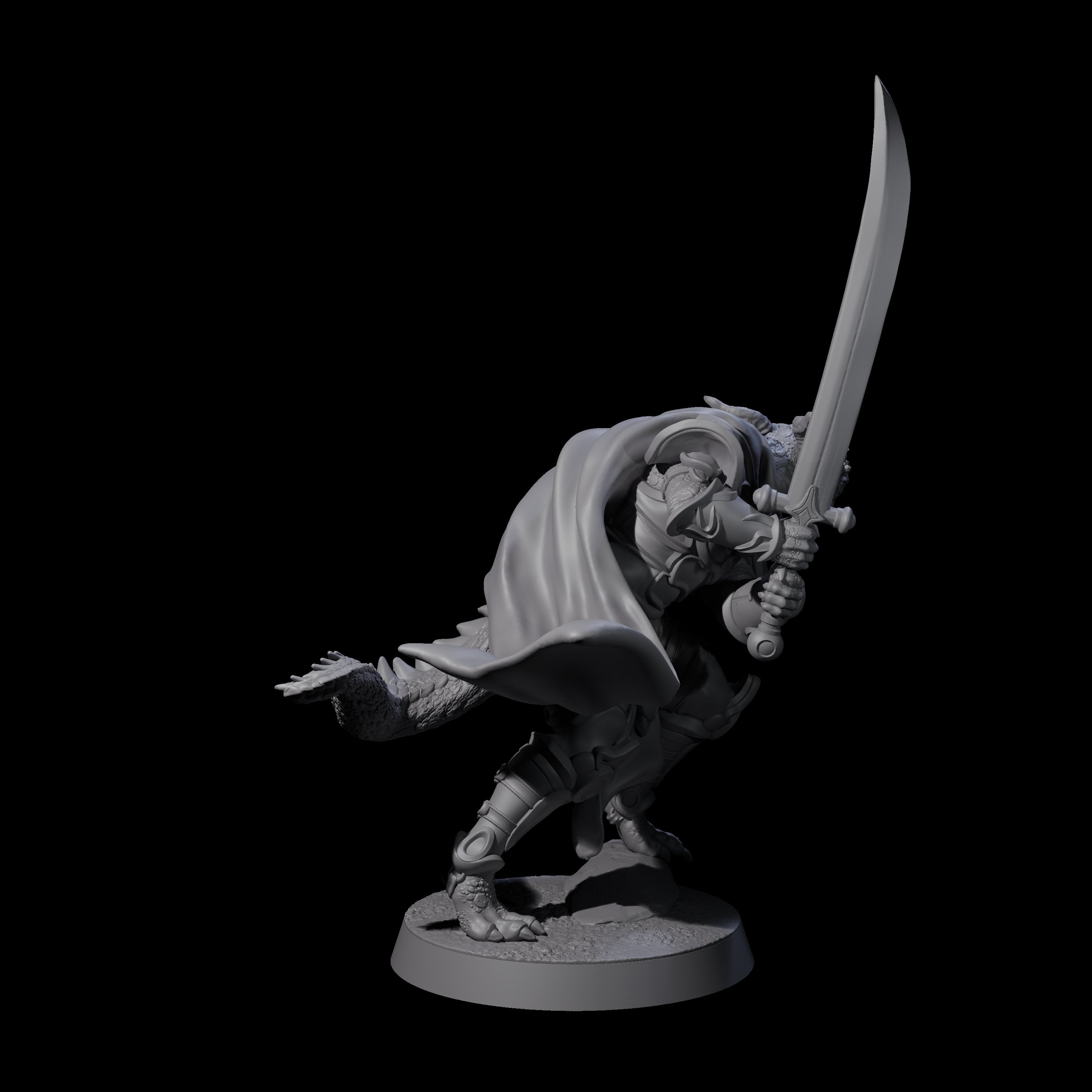Valiant Dragonborn Crusader C Miniature for Dungeons and Dragons, Pathfinder or other TTRPGs