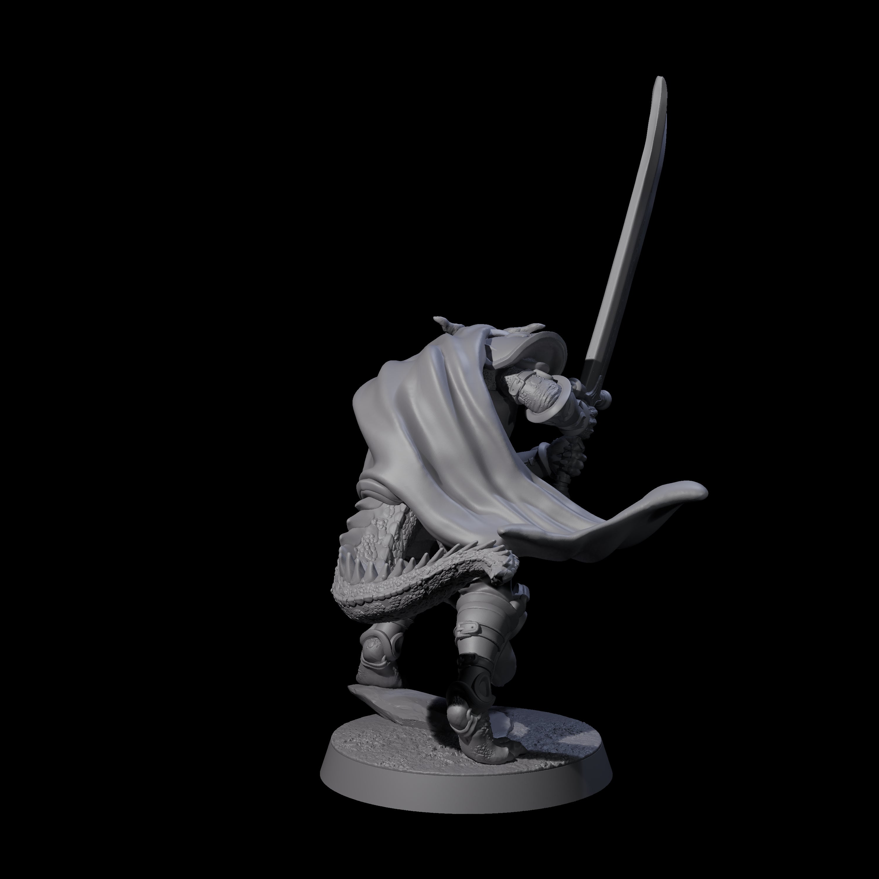 Valiant Dragonborn Crusader C Miniature for Dungeons and Dragons, Pathfinder or other TTRPGs