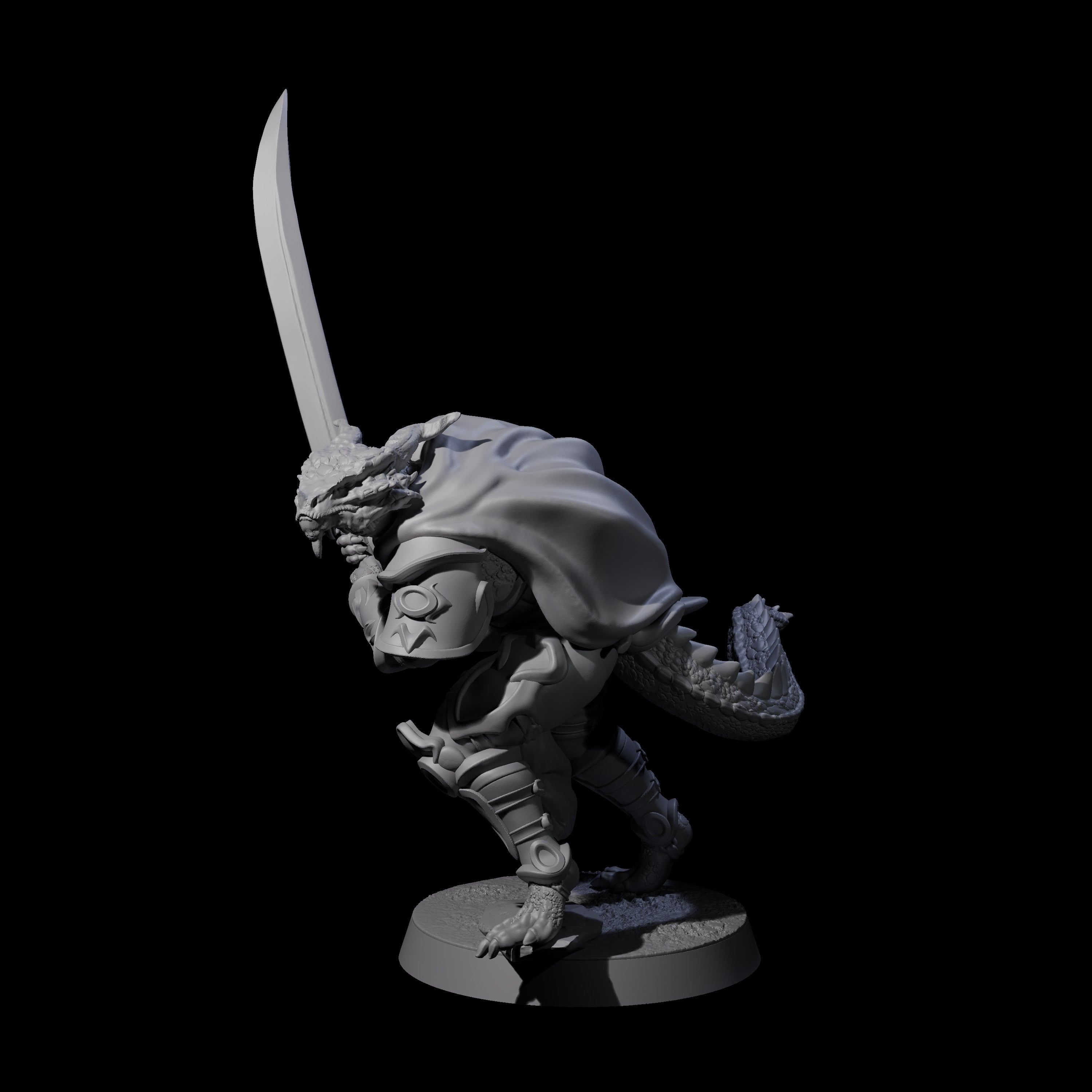 Valiant Dragonborn Crusader C Miniature for Dungeons and Dragons, Pathfinder or other TTRPGs