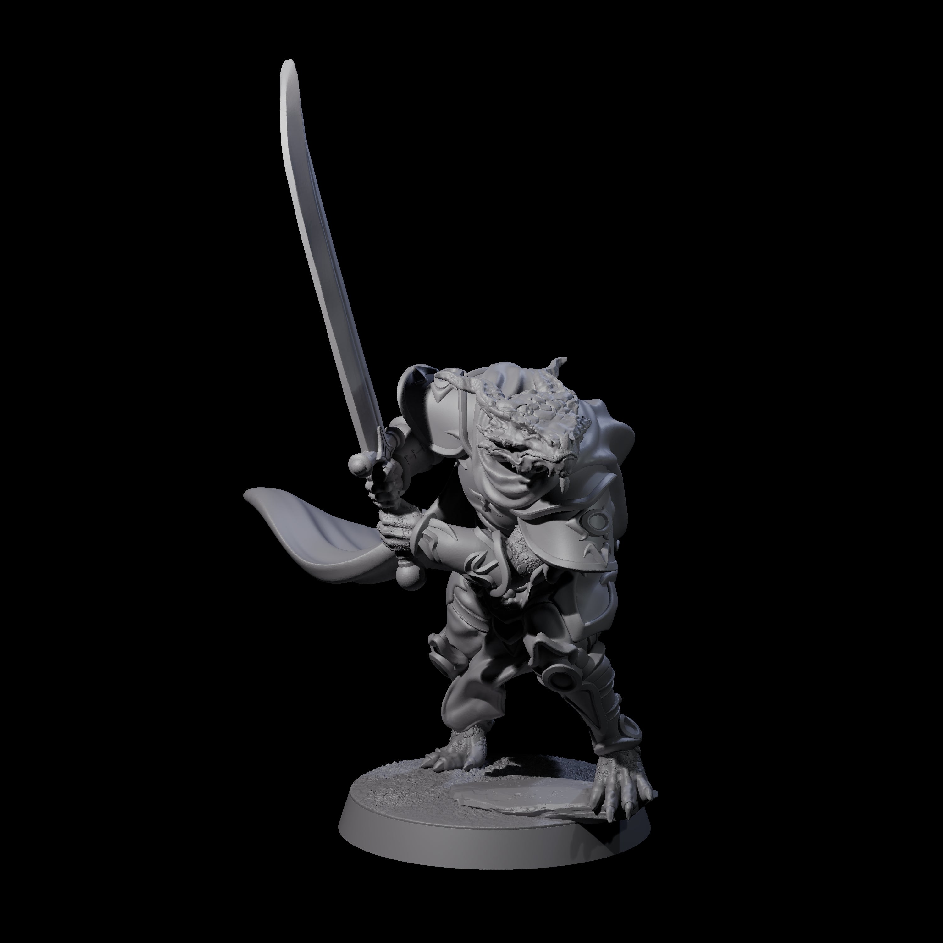 Valiant Dragonborn Crusader C Miniature for Dungeons and Dragons, Pathfinder or other TTRPGs