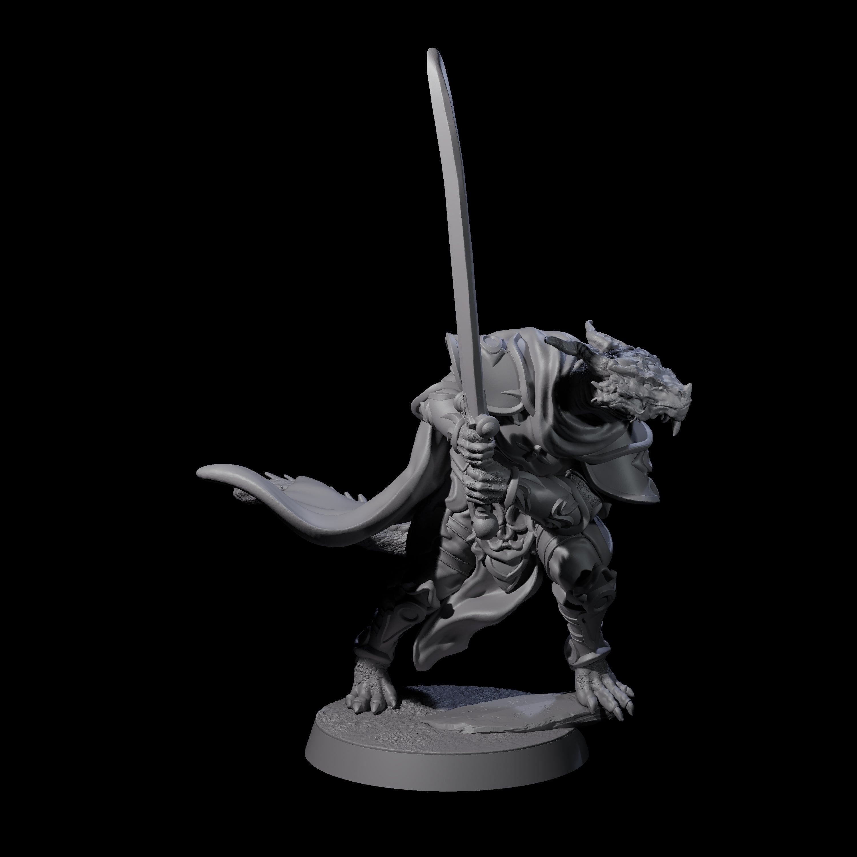 Valiant Dragonborn Crusader C Miniature for Dungeons and Dragons, Pathfinder or other TTRPGs