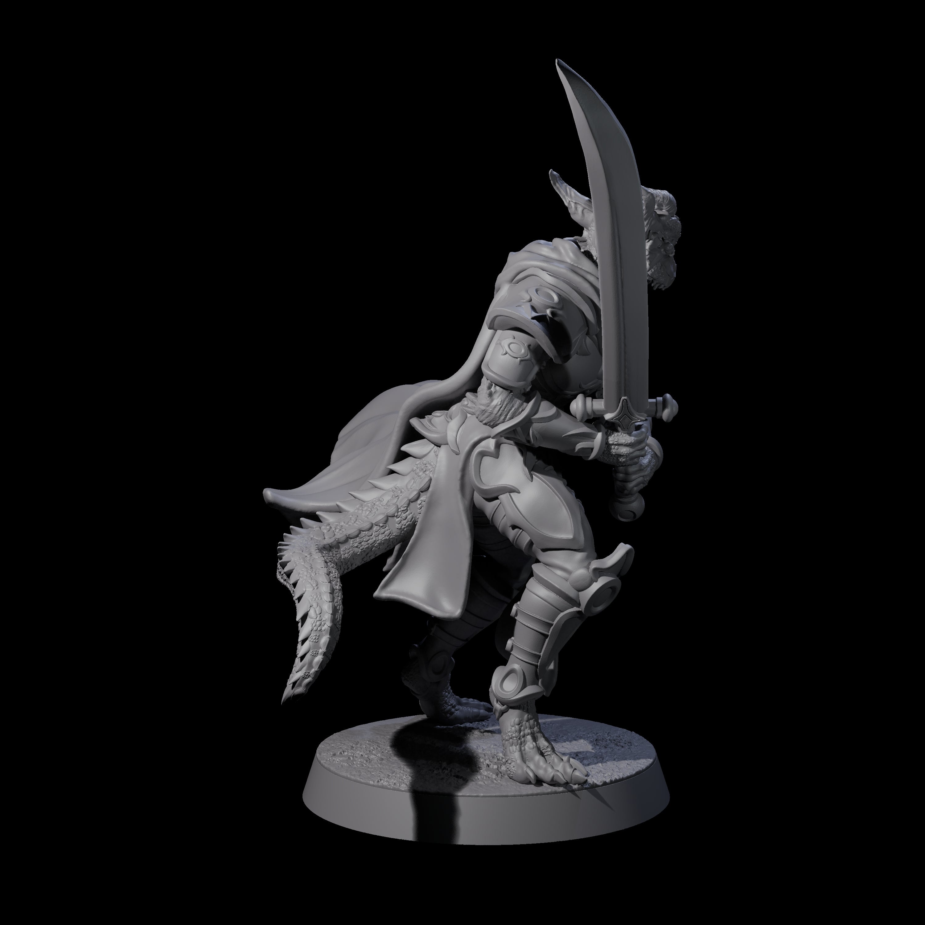 Valiant Dragonborn Crusader D Miniature for Dungeons and Dragons, Pathfinder or other TTRPGs