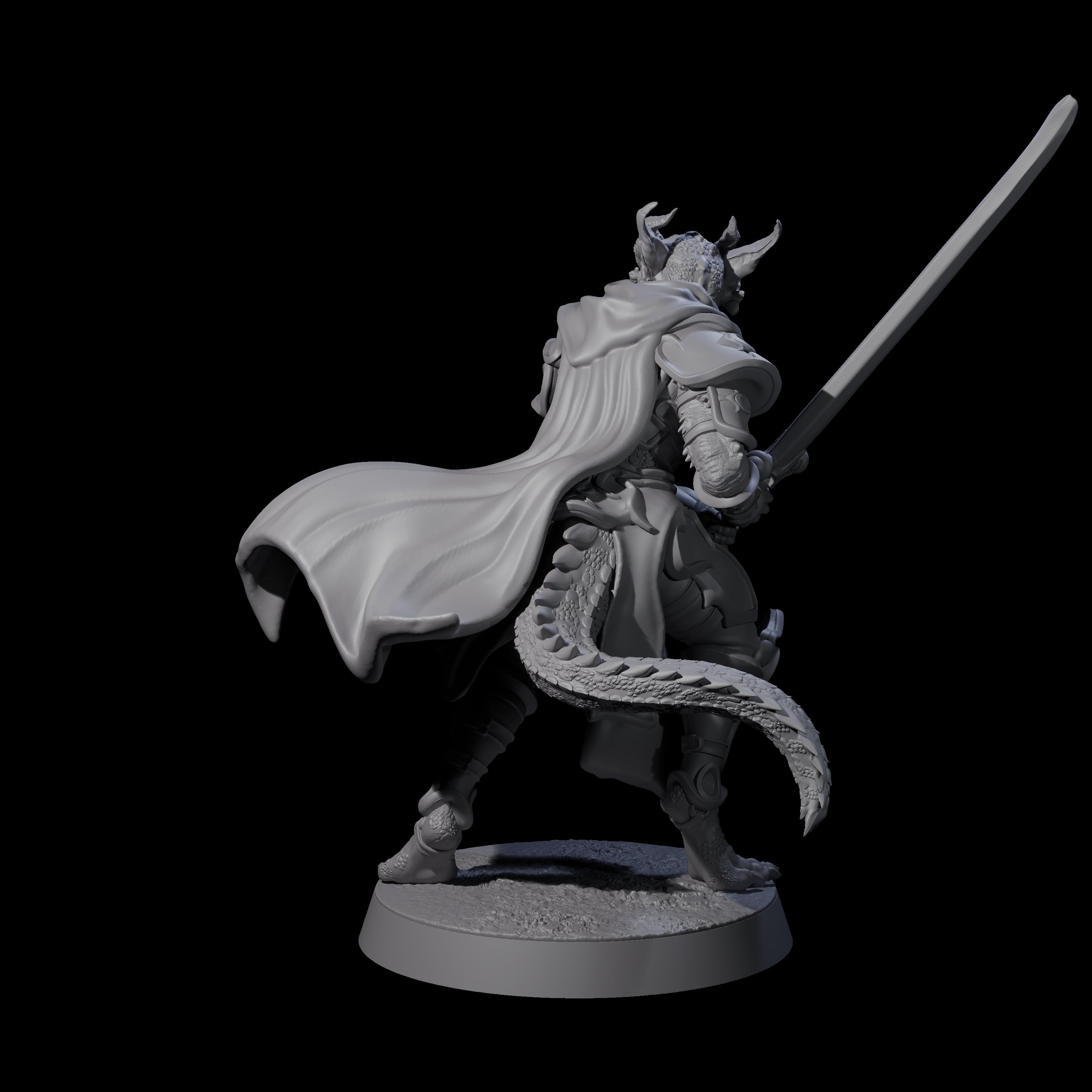 Valiant Dragonborn Crusader D Miniature for Dungeons and Dragons, Pathfinder or other TTRPGs
