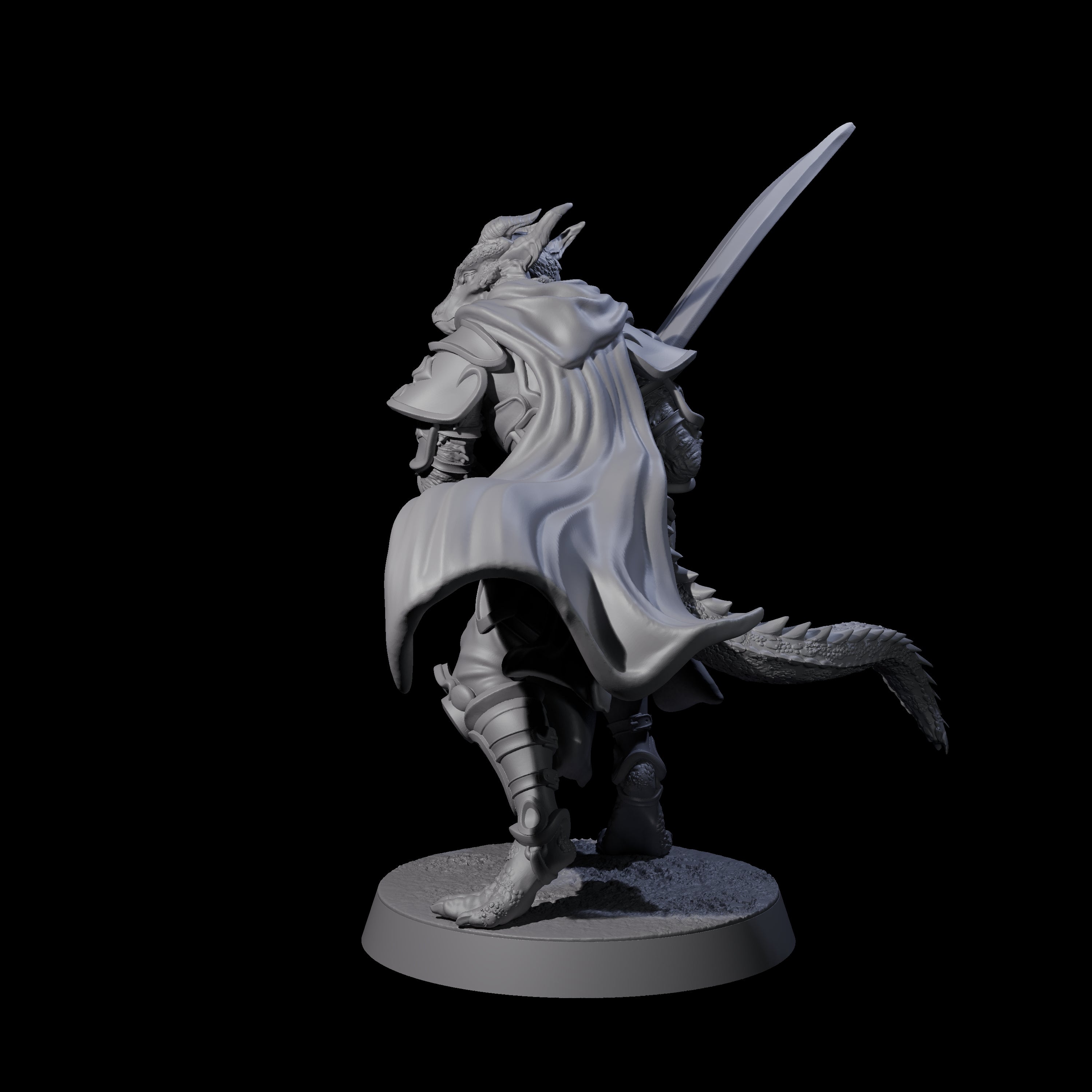 Valiant Dragonborn Crusader D Miniature for Dungeons and Dragons, Pathfinder or other TTRPGs