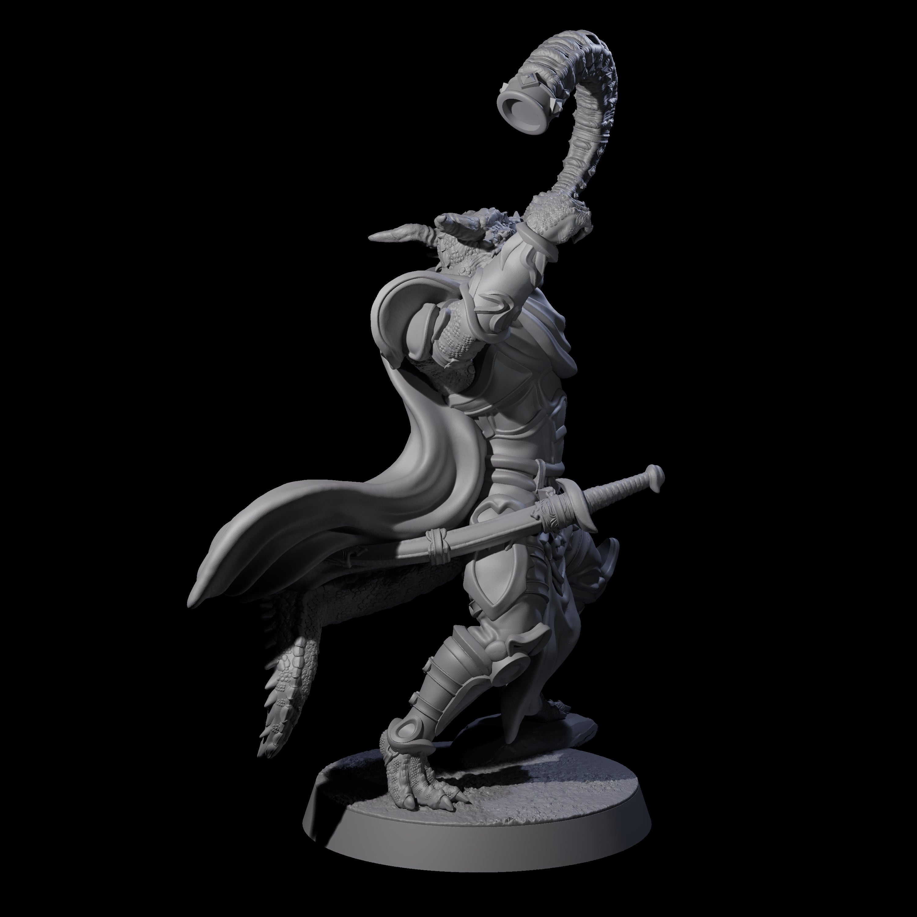 Valiant Dragonborn Crusader F Miniature for Dungeons and Dragons, Pathfinder or other TTRPGs