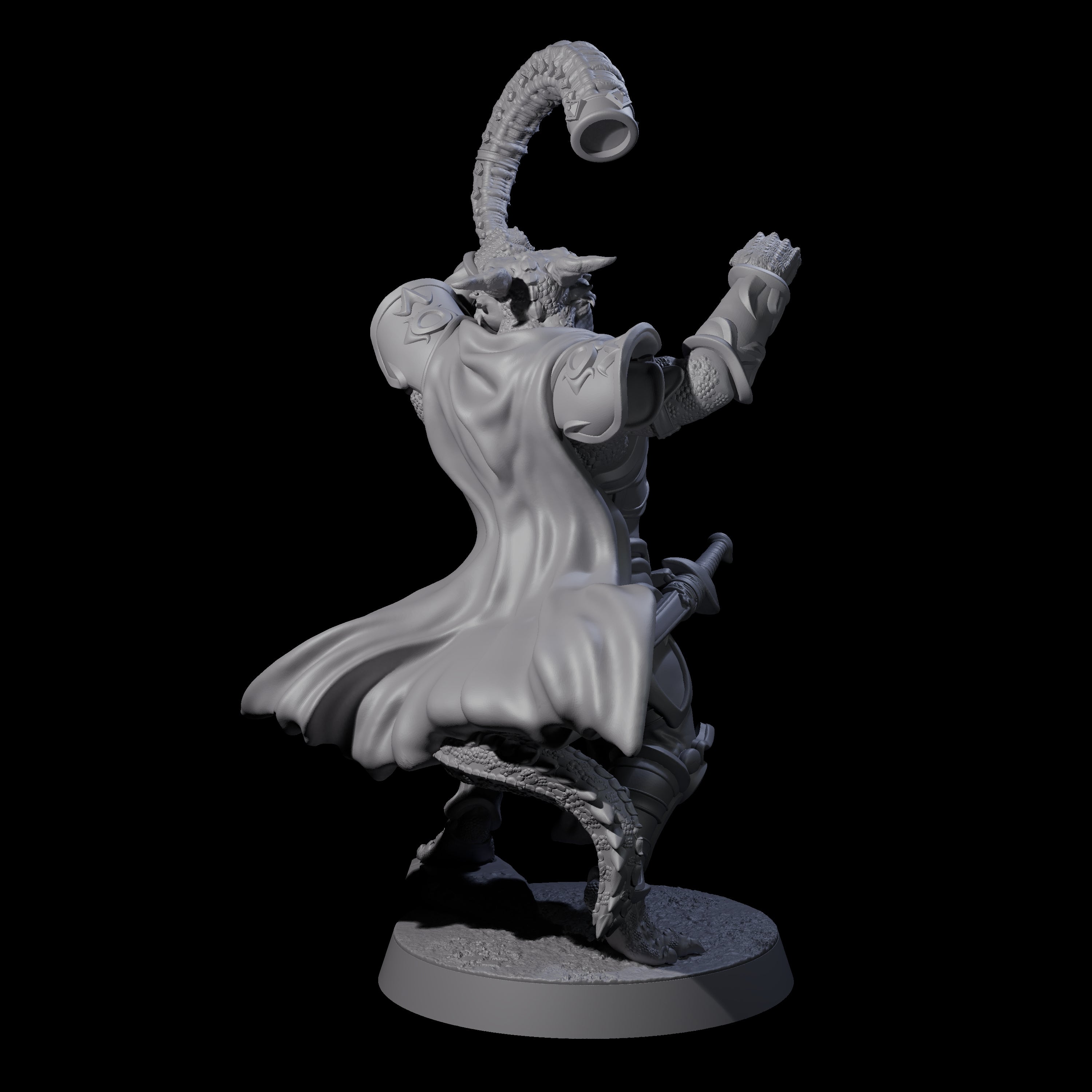 Valiant Dragonborn Crusader F Miniature for Dungeons and Dragons, Pathfinder or other TTRPGs