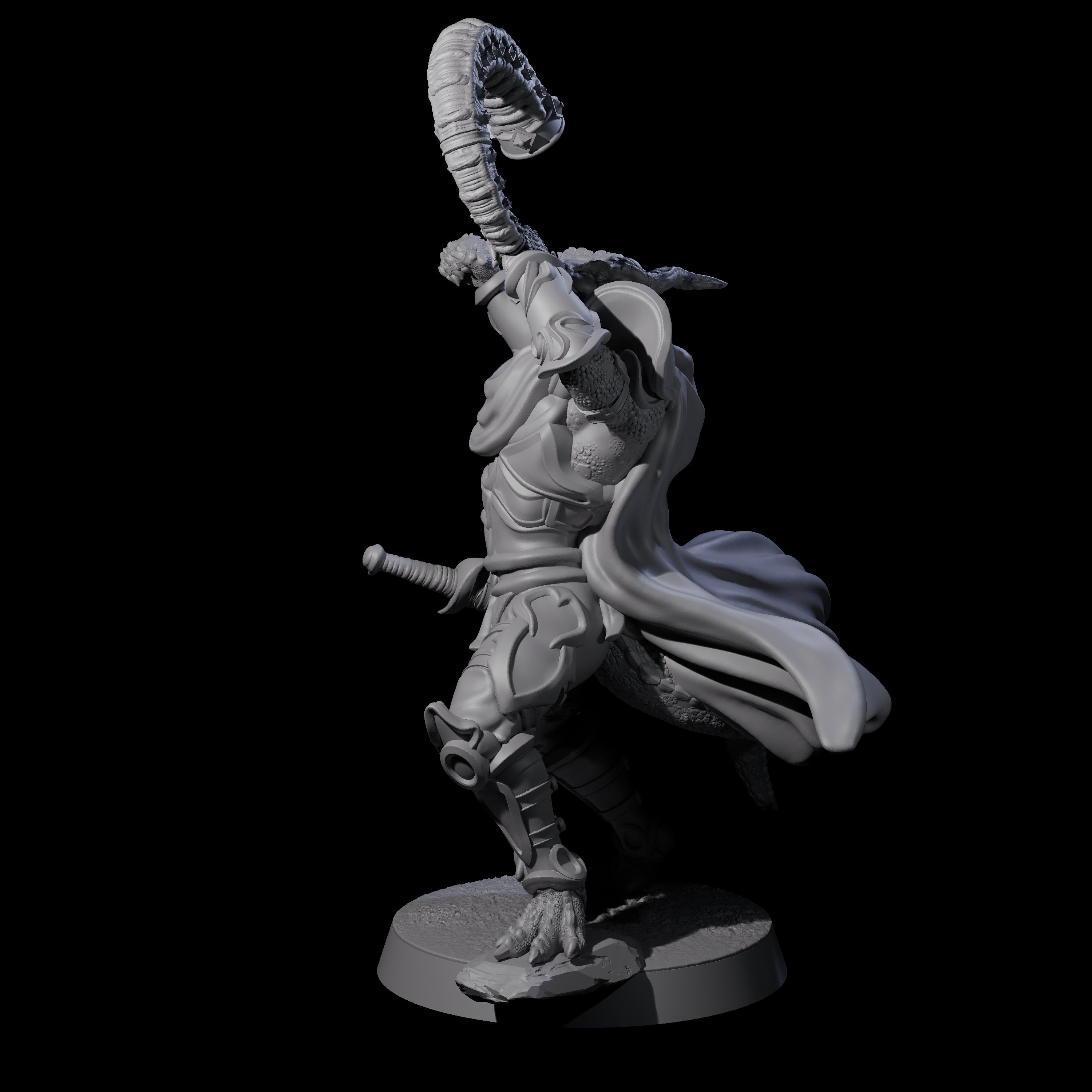 Valiant Dragonborn Crusader F Miniature for Dungeons and Dragons, Pathfinder or other TTRPGs