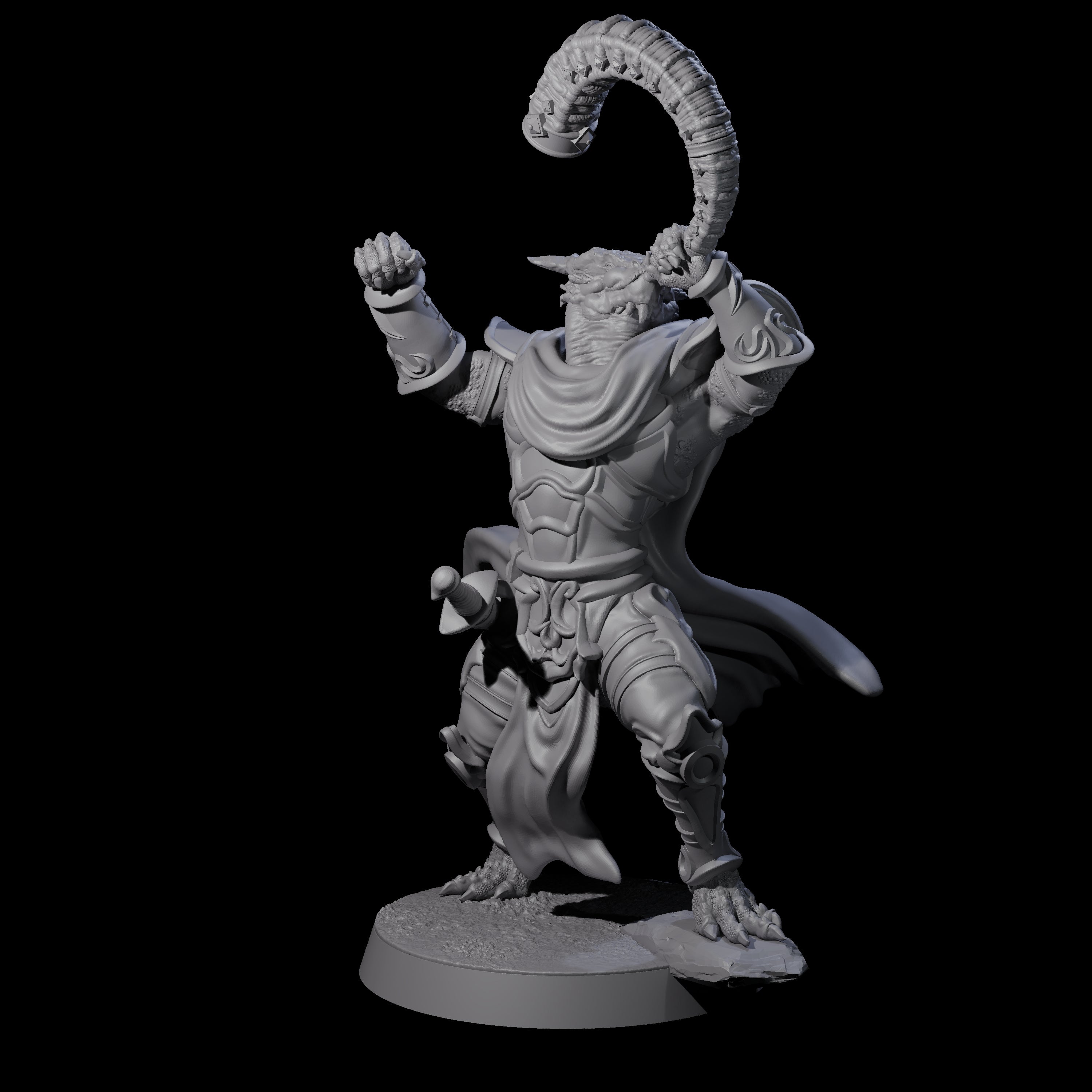 Valiant Dragonborn Crusader F Miniature for Dungeons and Dragons, Pathfinder or other TTRPGs