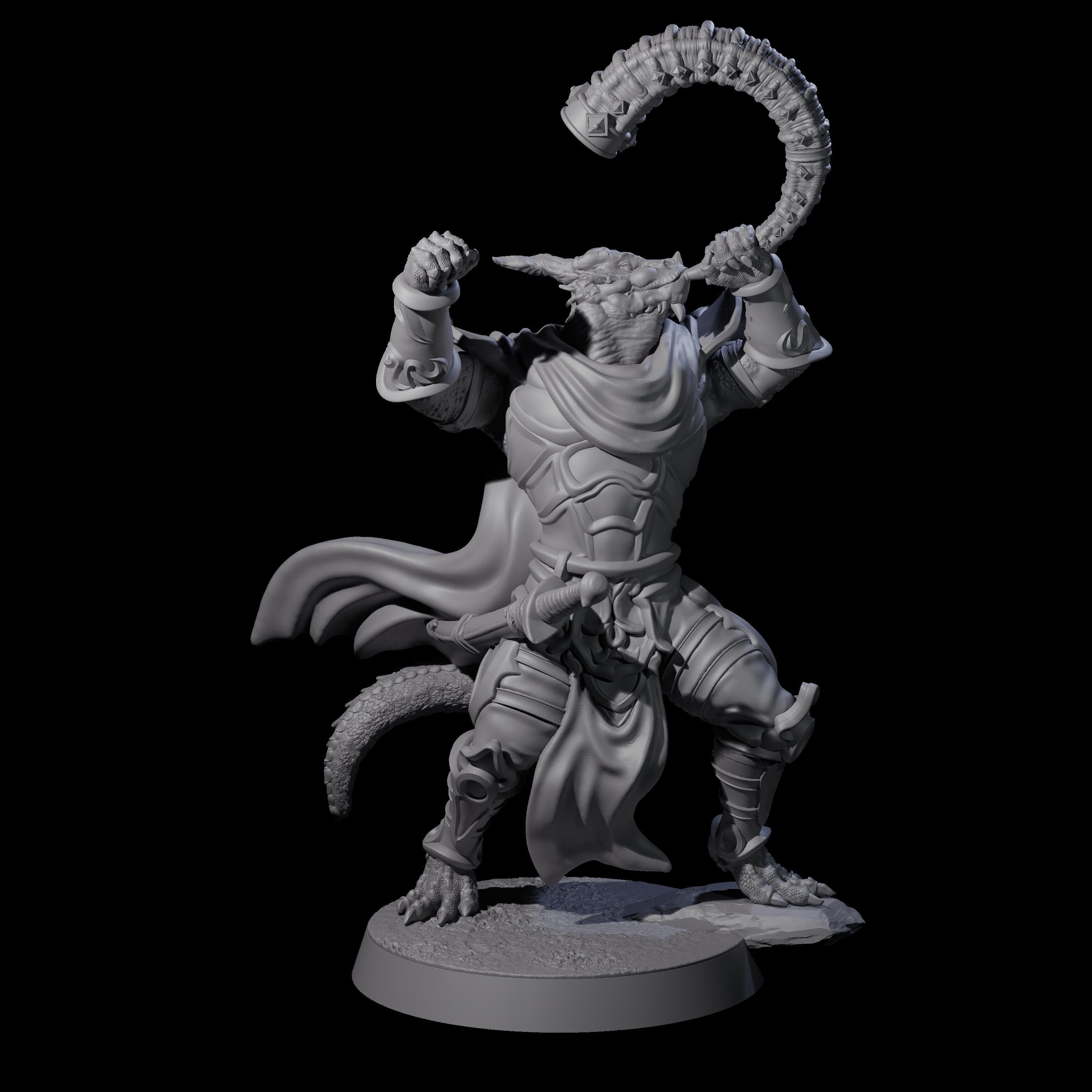 Valiant Dragonborn Crusader F Miniature for Dungeons and Dragons, Pathfinder or other TTRPGs