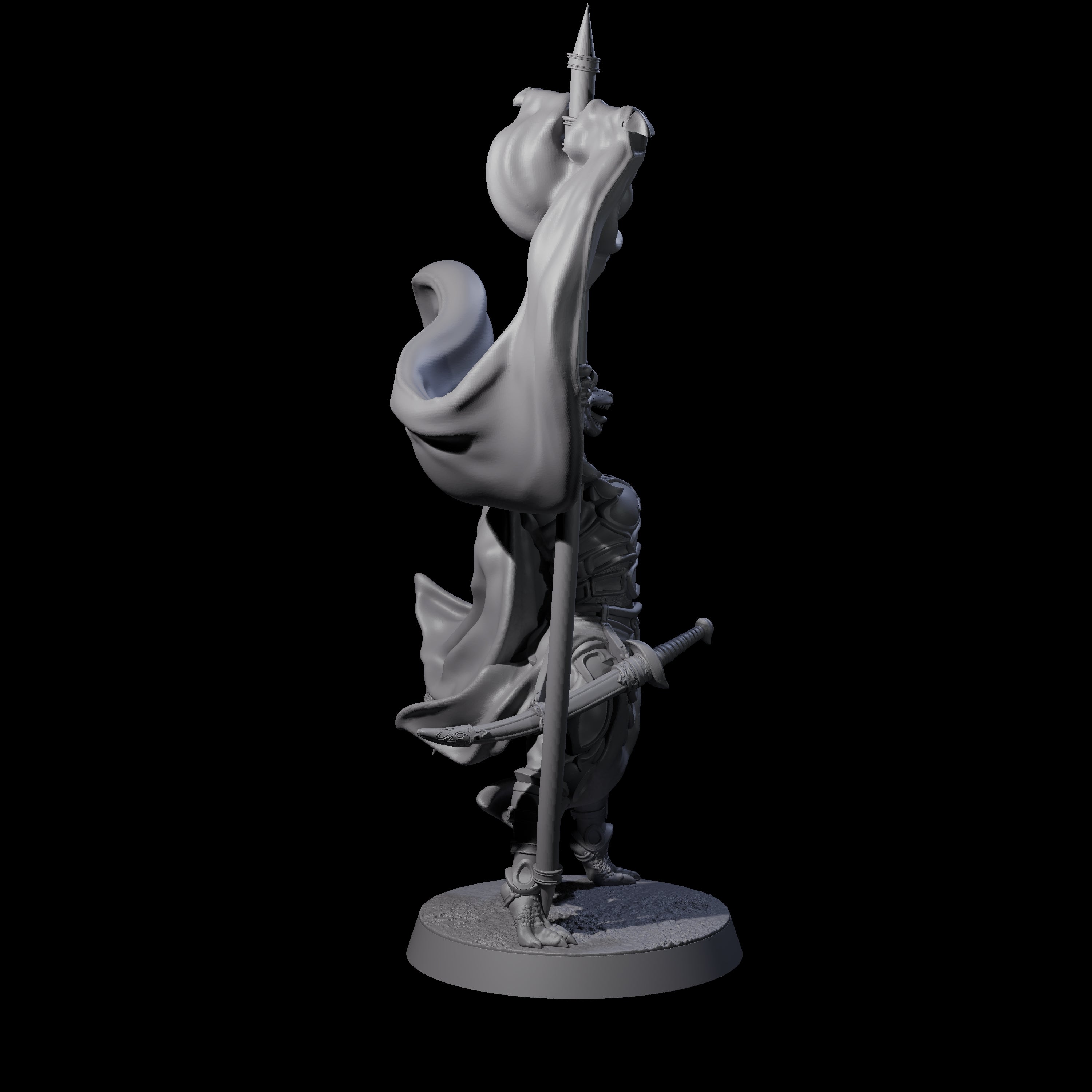 Valiant Dragonborn Crusader G Miniature for Dungeons and Dragons, Pathfinder or other TTRPGs