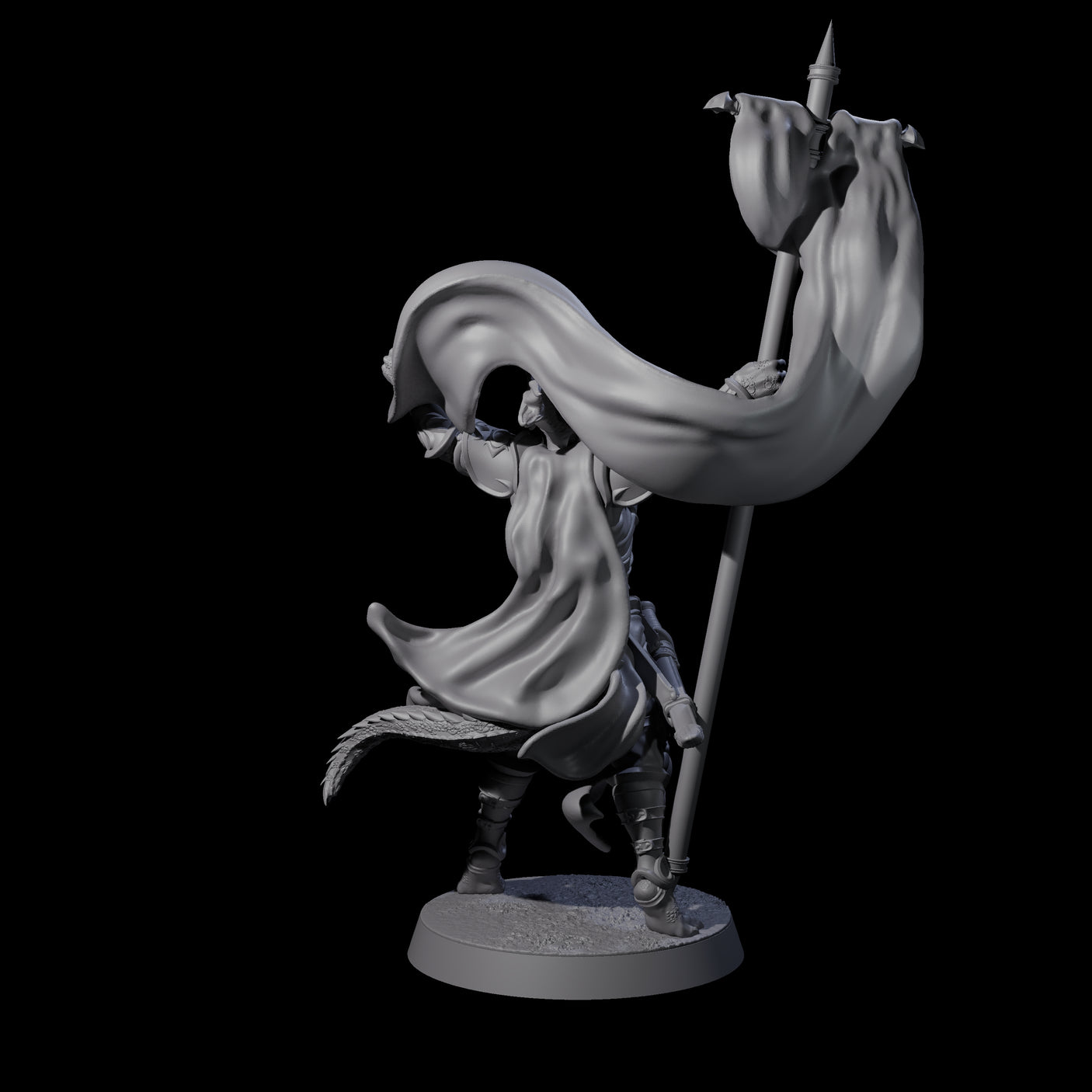 Valiant Dragonborn Crusader G Miniature for Dungeons and Dragons, Pathfinder or other TTRPGs
