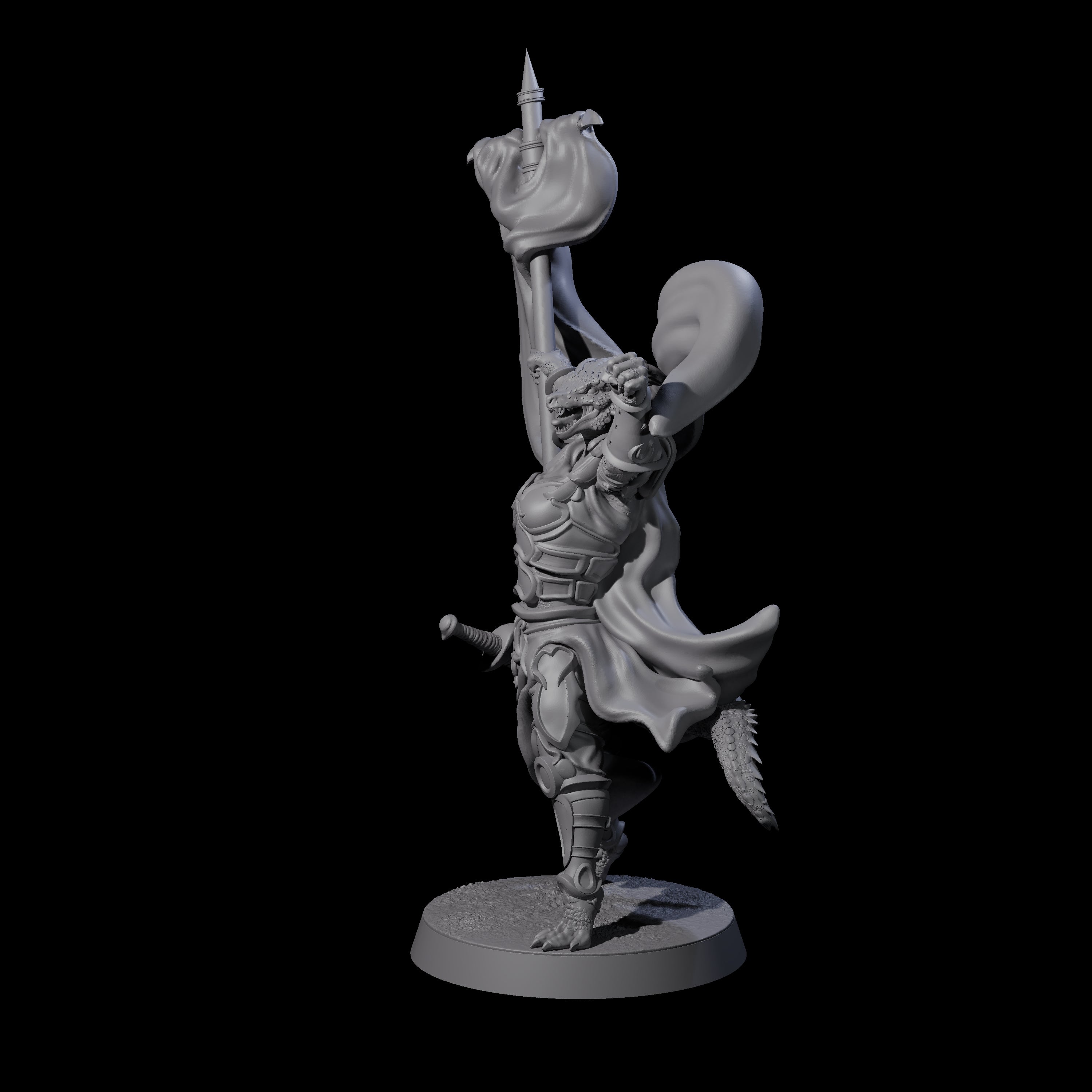 Valiant Dragonborn Crusader G Miniature for Dungeons and Dragons, Pathfinder or other TTRPGs