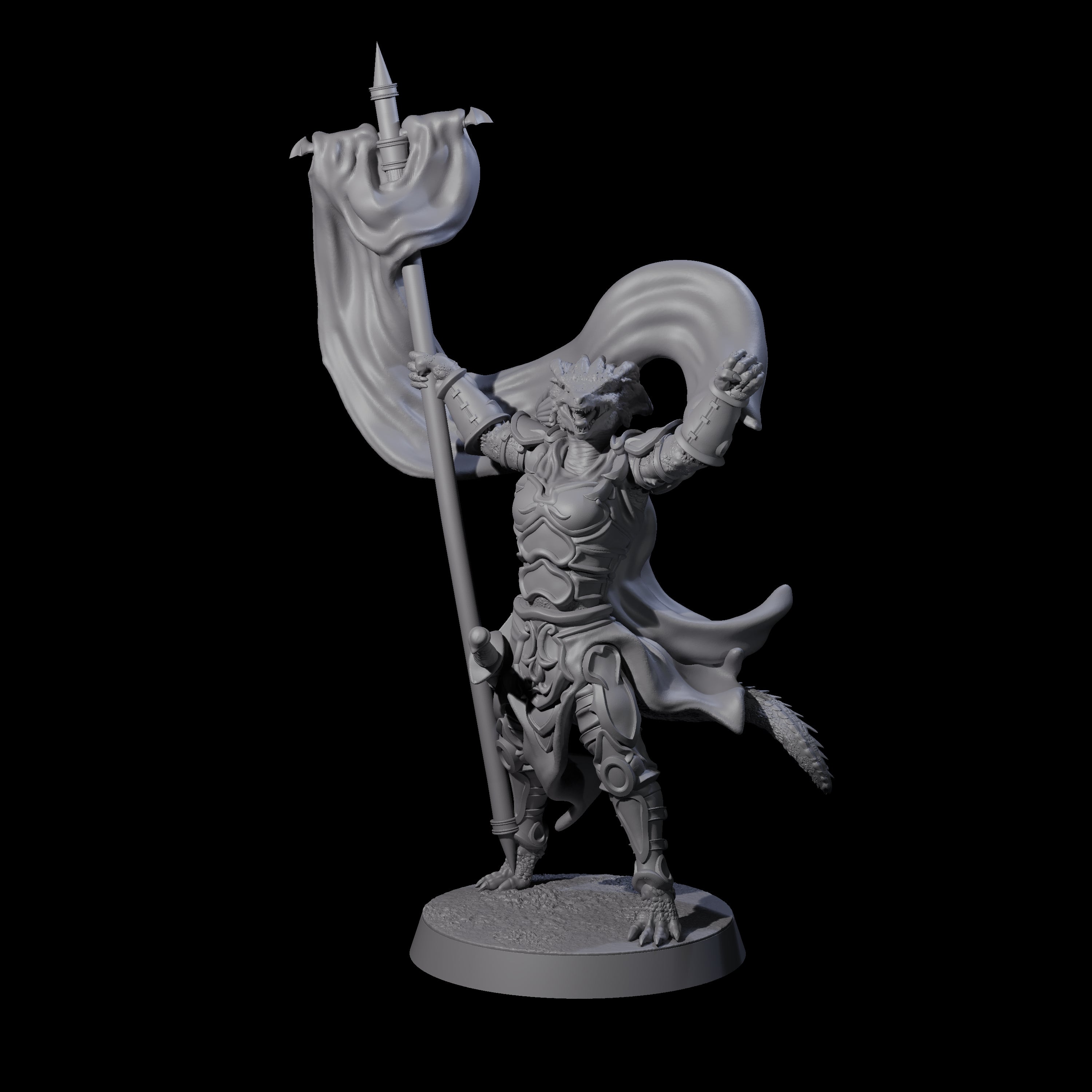 Valiant Dragonborn Crusader G Miniature for Dungeons and Dragons, Pathfinder or other TTRPGs