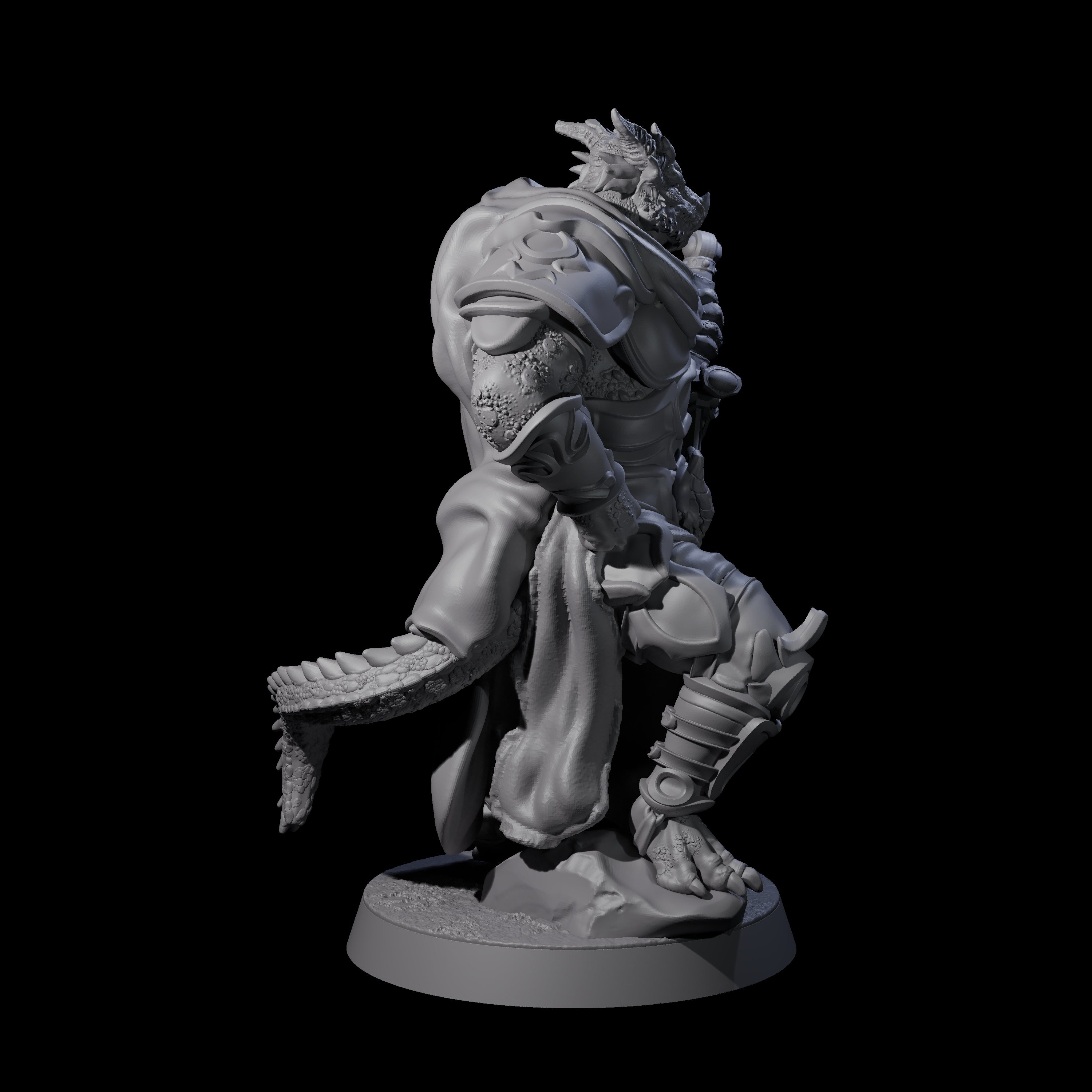 Valiant Dragonborn Crusader H Miniature for Dungeons and Dragons, Pathfinder or other TTRPGs