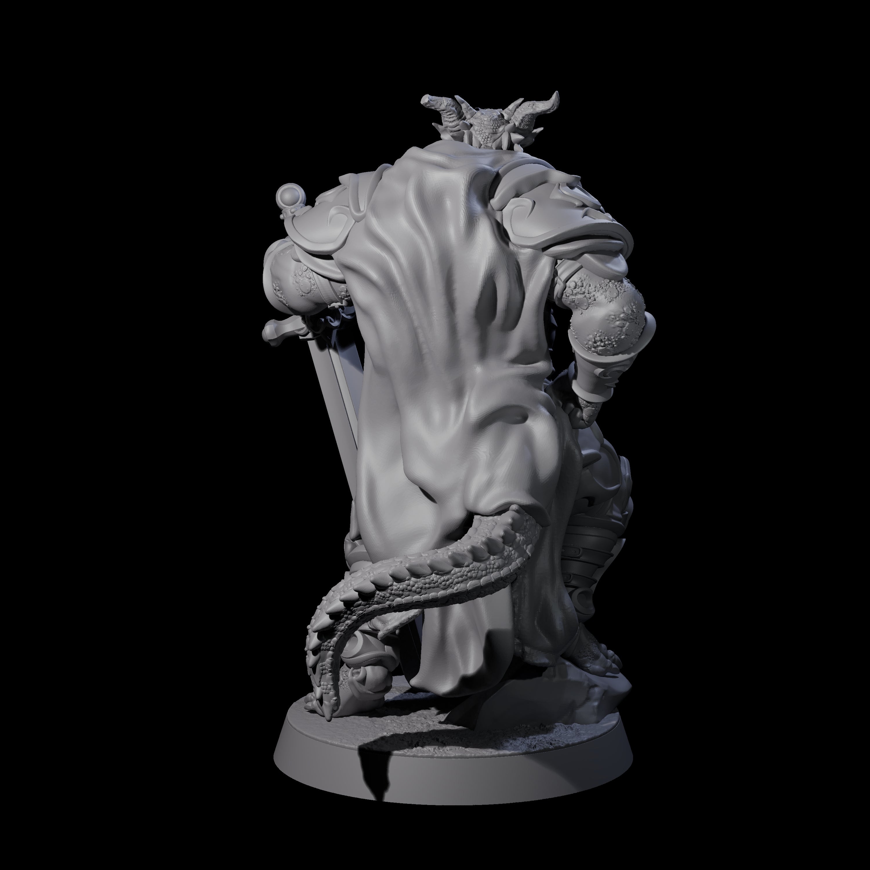 Valiant Dragonborn Crusader H Miniature for Dungeons and Dragons, Pathfinder or other TTRPGs