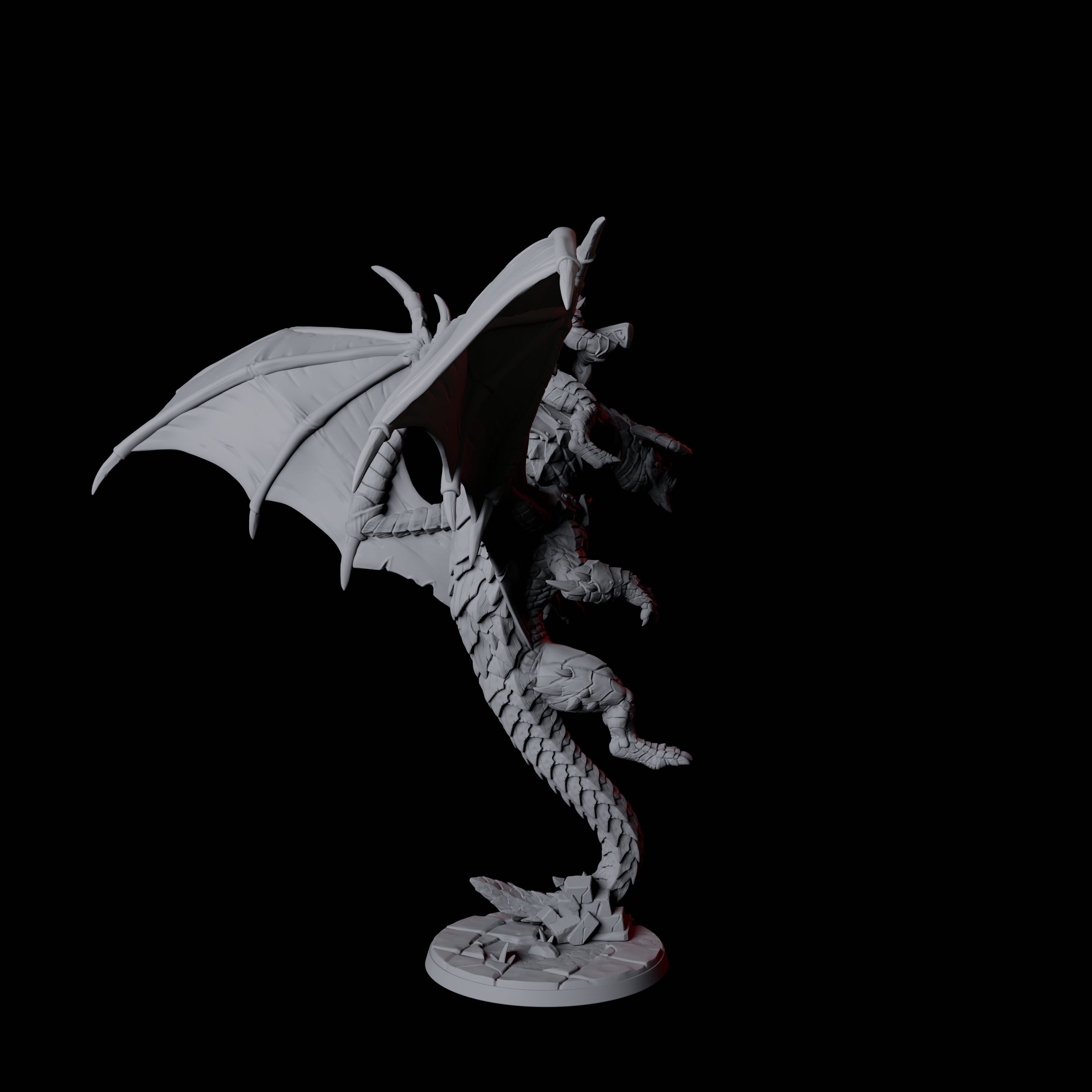 Valiant Dragonborn Warriors Riding Dragon C Miniature for Dungeons and Dragons, Pathfinder or other TTRPGs