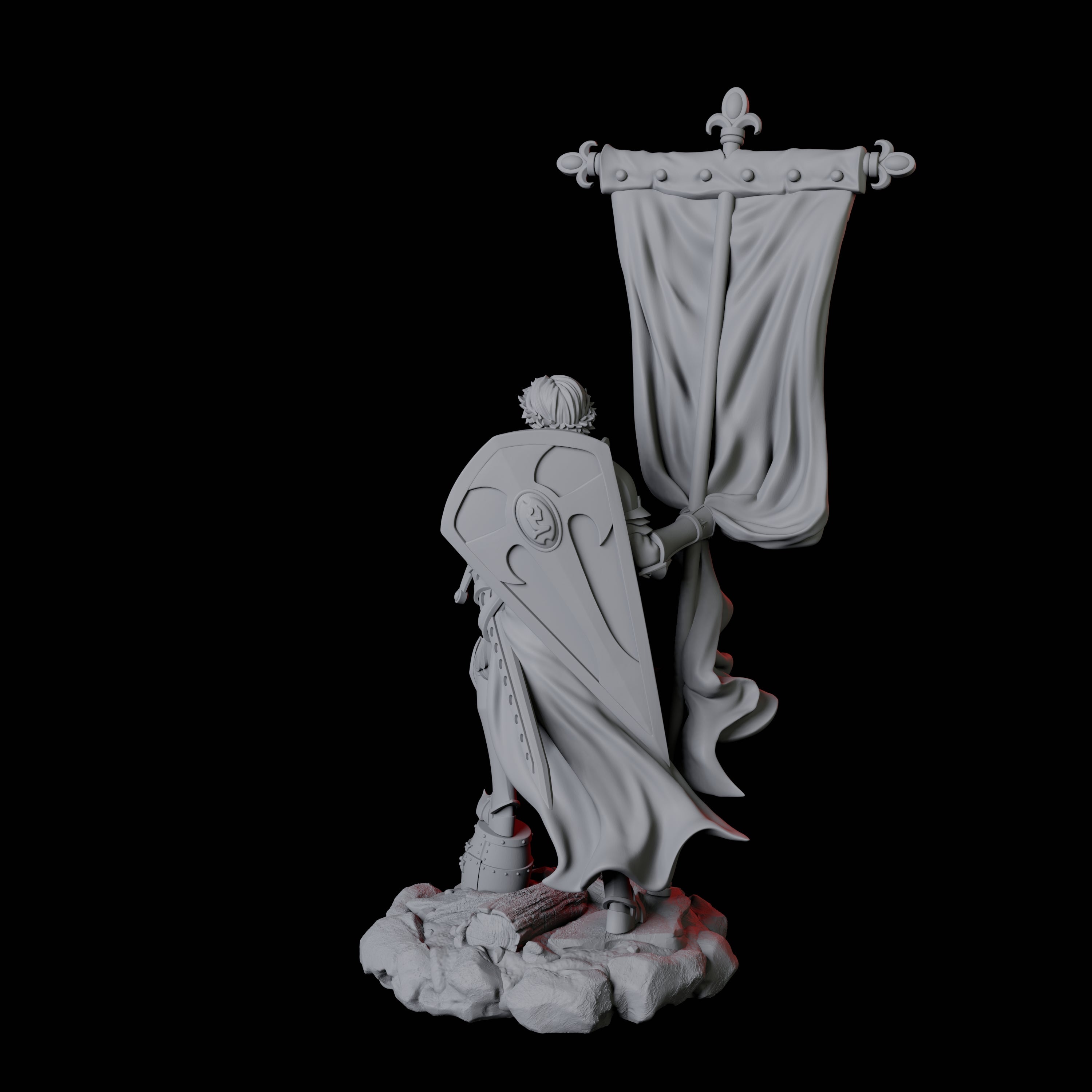 Valorous Fighter Miniature for Dungeons and Dragons, Pathfinder or other TTRPGs