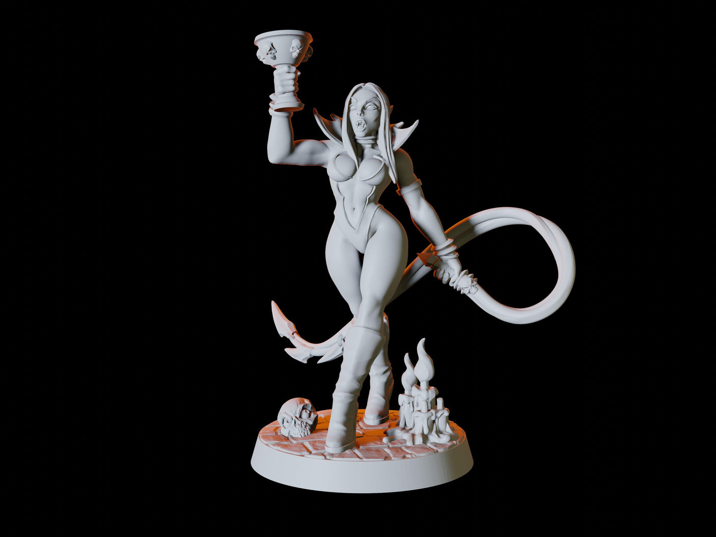 Vampire Pin-up Miniature for Dungeons and Dragons, Pathfinder or other TTRPGs
