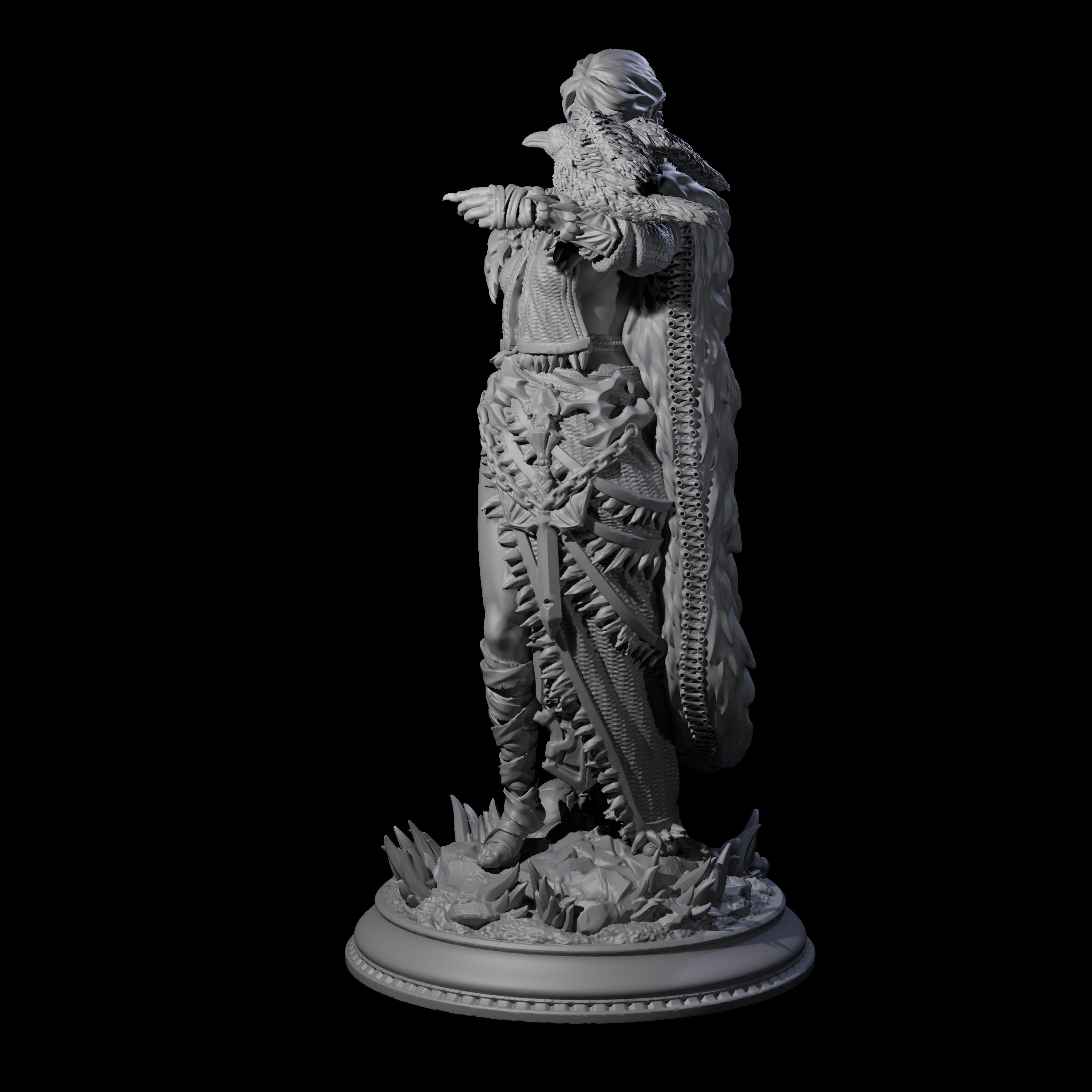 Vampire Raven Master Miniature for Dungeons and Dragons, Pathfinder or other TTRPGs