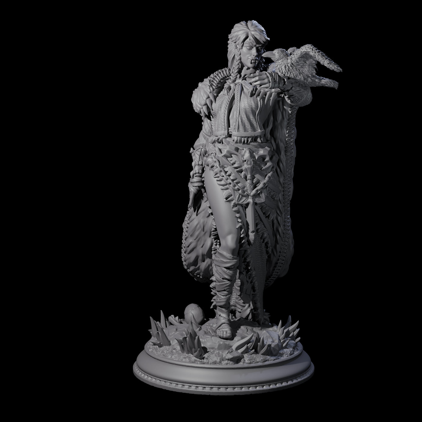 Vampire Raven Master Miniature for Dungeons and Dragons, Pathfinder or other TTRPGs