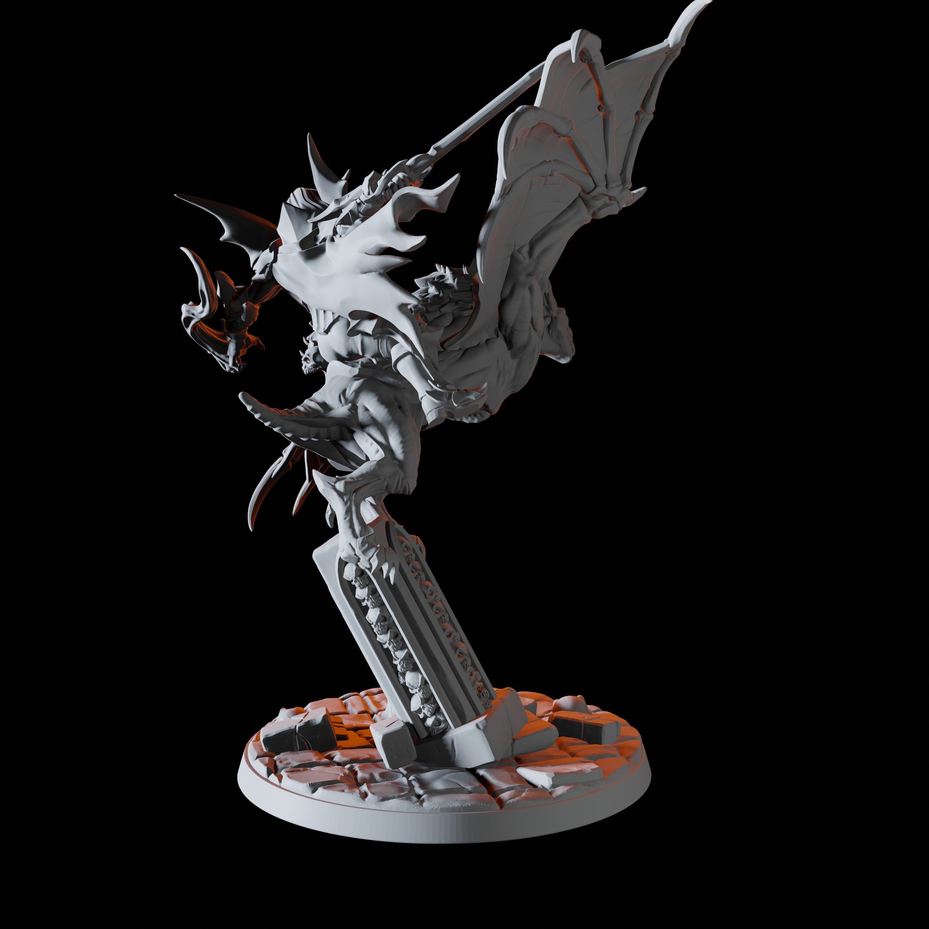 Vampire on Giant Bat A Miniature for Dungeons and Dragons, Pathfinder or other TTRPGs