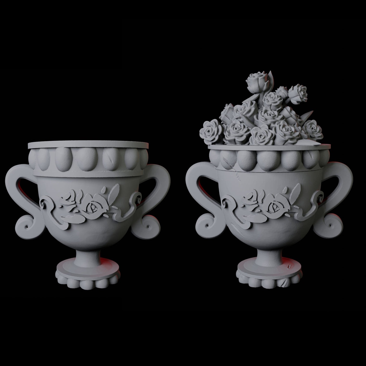 Vase with Flowers Miniature for Dungeons and Dragons, Pathfinder or other TTRPGs