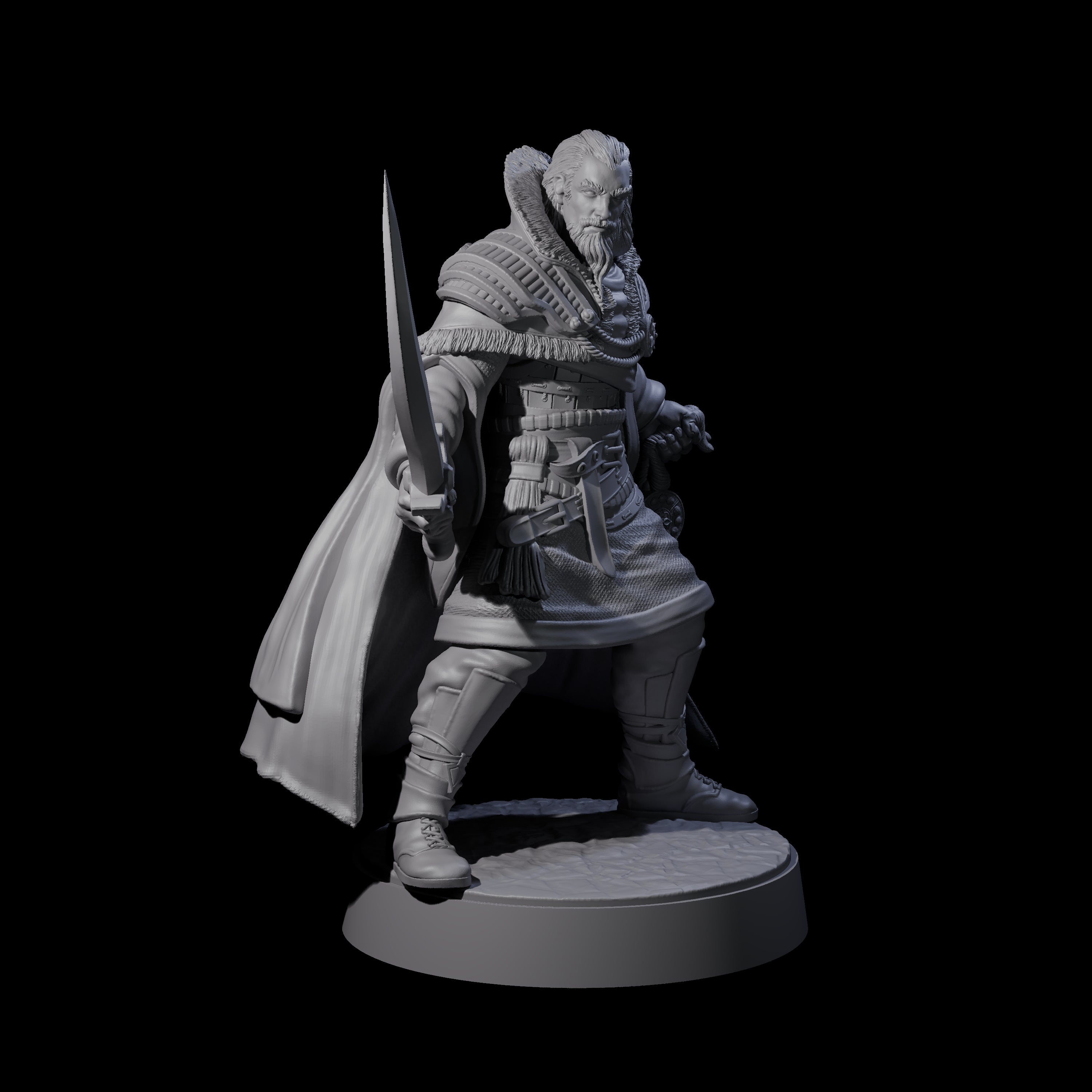 Vazano - Mercenary Company Captain Miniature for Dungeons and Dragons, Pathfinder or other TTRPGs