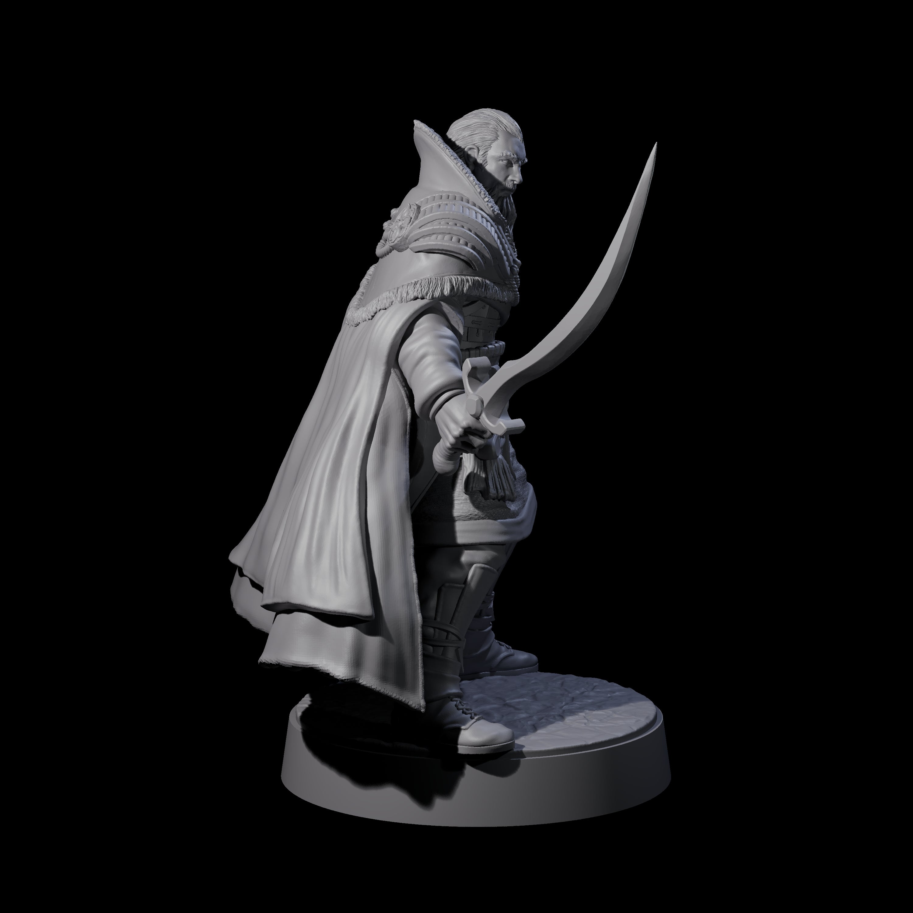 Vazano - Mercenary Company Captain Miniature for Dungeons and Dragons, Pathfinder or other TTRPGs