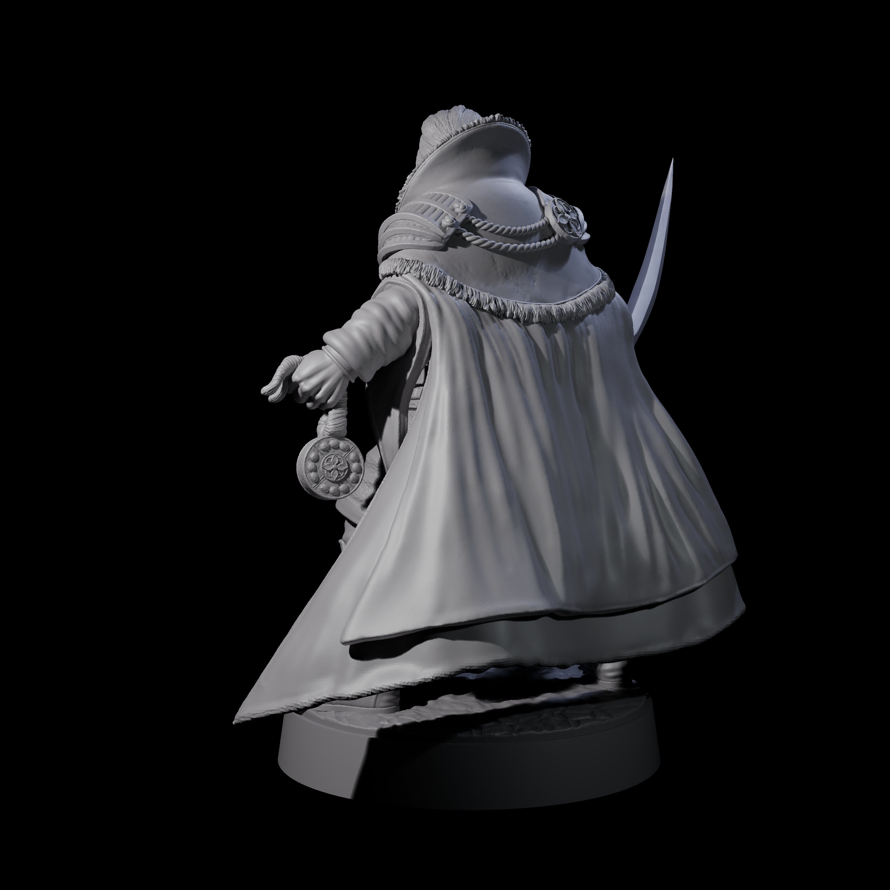 Vazano - Mercenary Company Captain Miniature for Dungeons and Dragons, Pathfinder or other TTRPGs