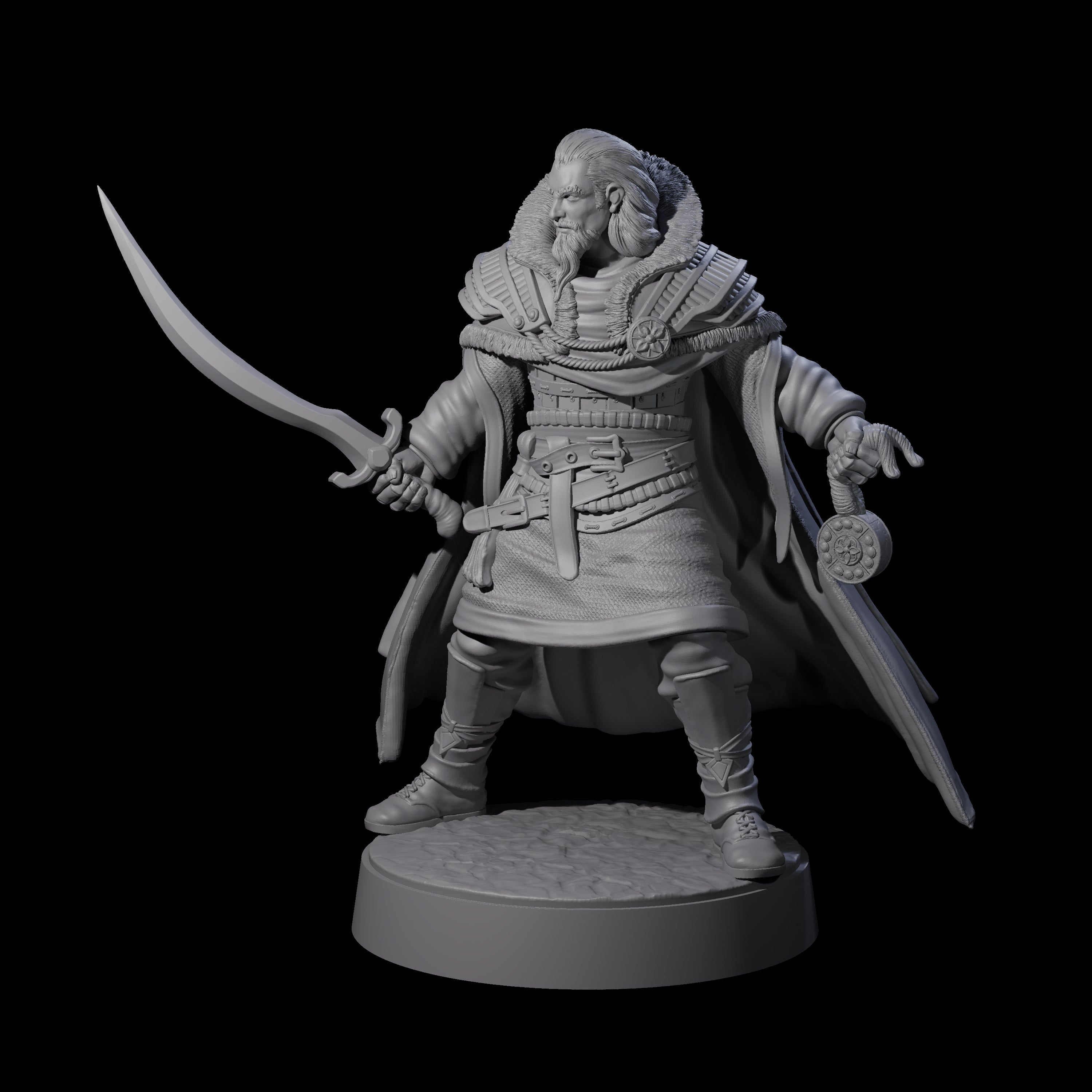Vazano - Mercenary Company Captain Miniature for Dungeons and Dragons, Pathfinder or other TTRPGs