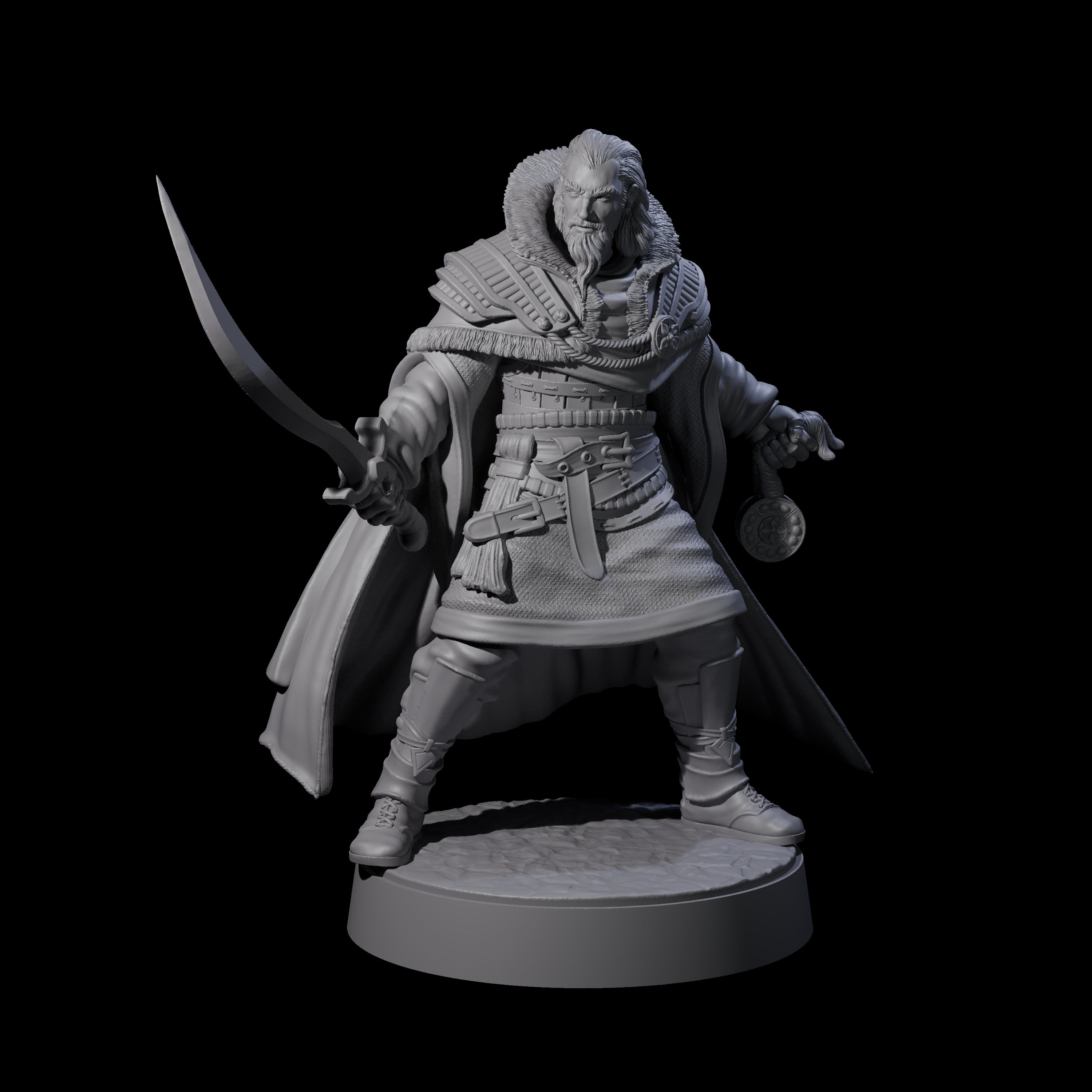 Vazano - Mercenary Company Captain Miniature for Dungeons and Dragons, Pathfinder or other TTRPGs