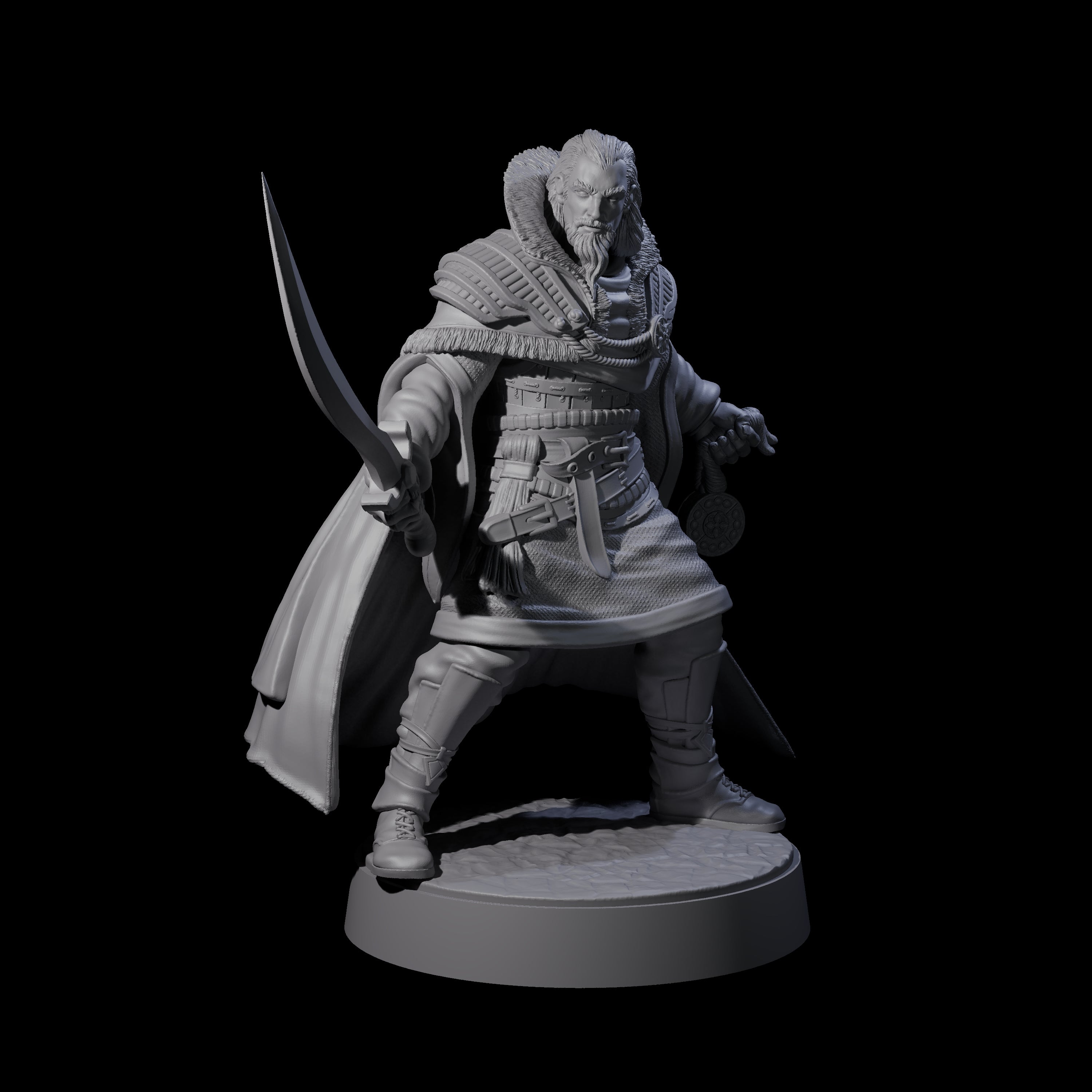 Vazano - Mercenary Company Captain Miniature for Dungeons and Dragons, Pathfinder or other TTRPGs