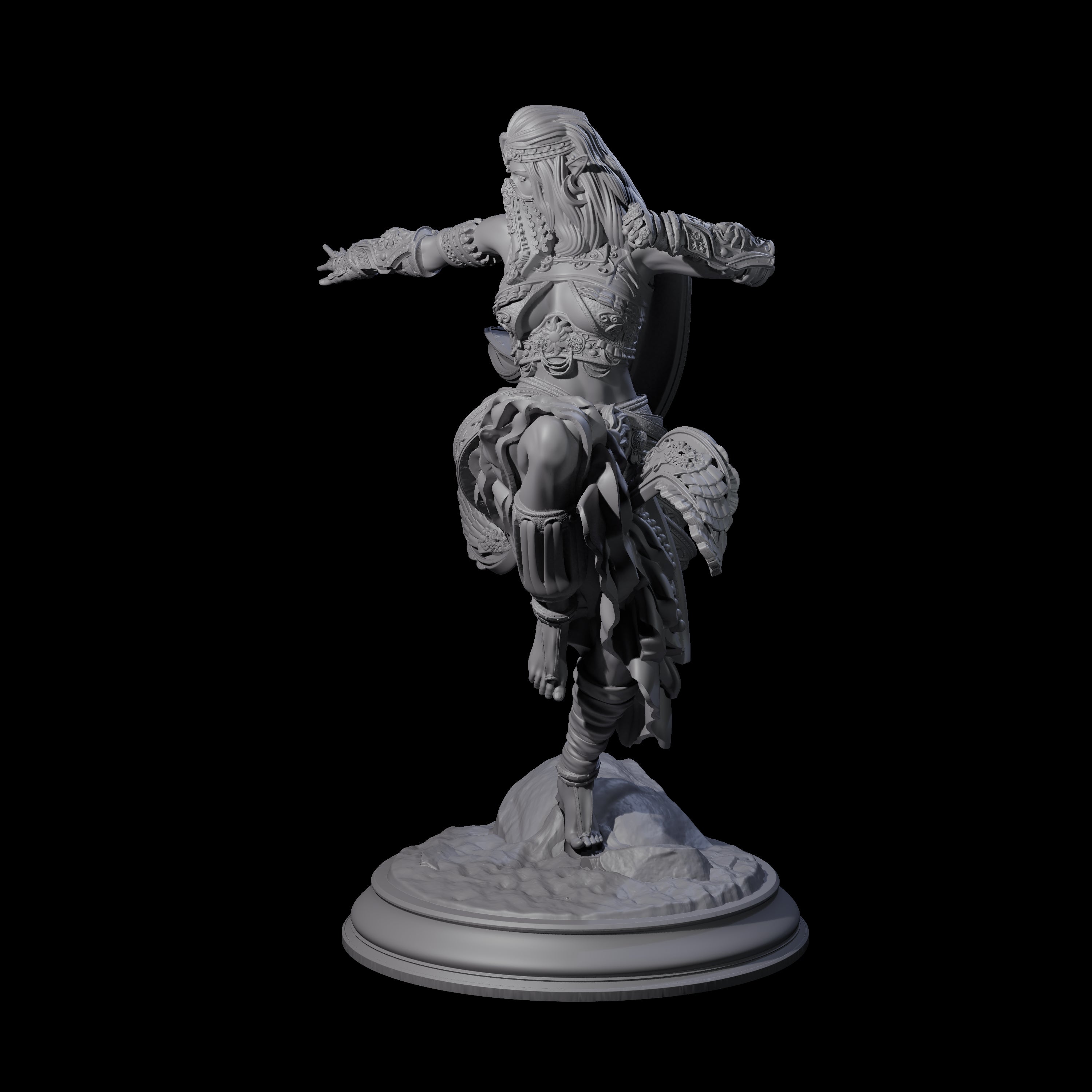 Veiled Elf Monk Miniature for Dungeons and Dragons, Pathfinder or other TTRPGs