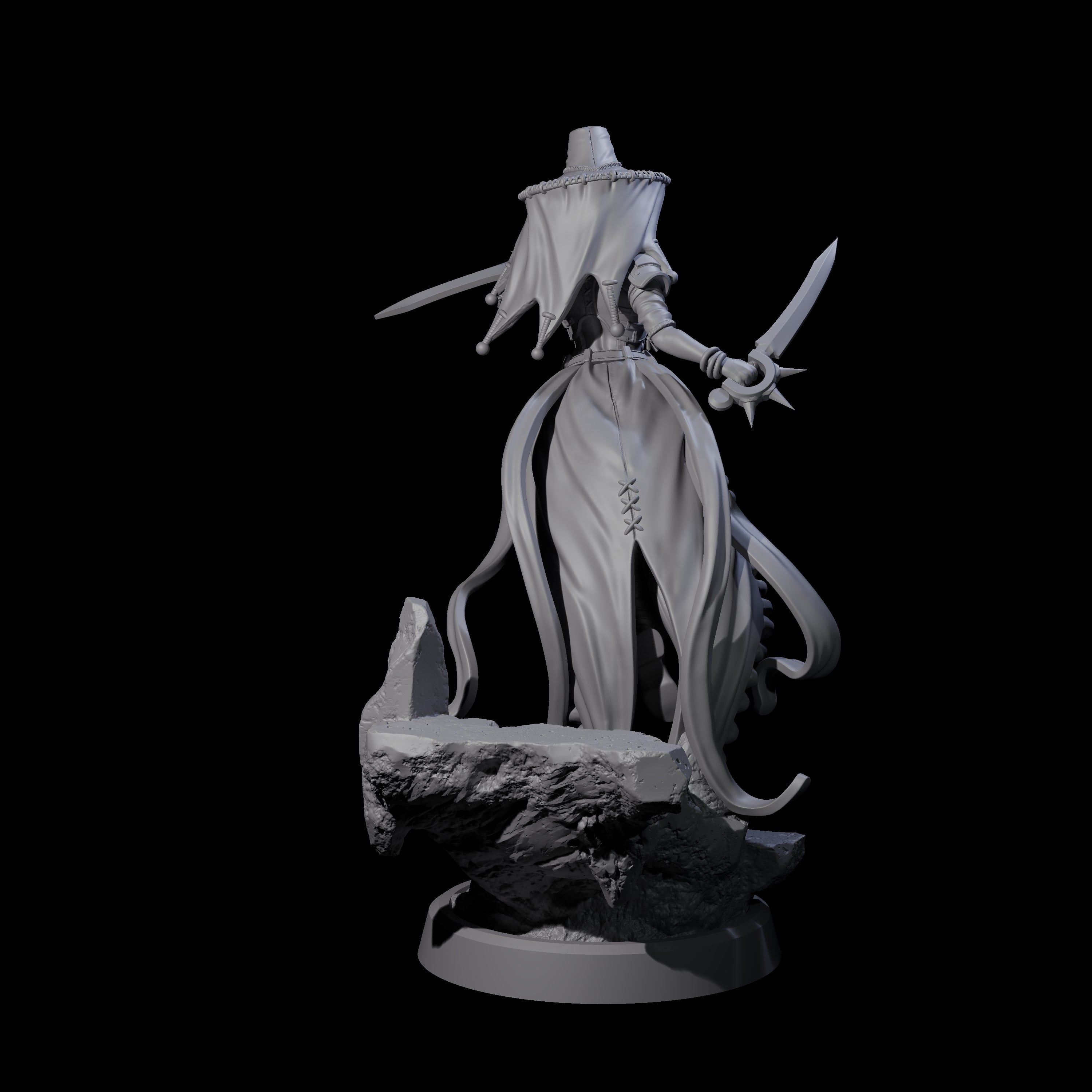 Veiled Striking Assassin Miniature for Dungeons and Dragons, Pathfinder or other TTRPGs