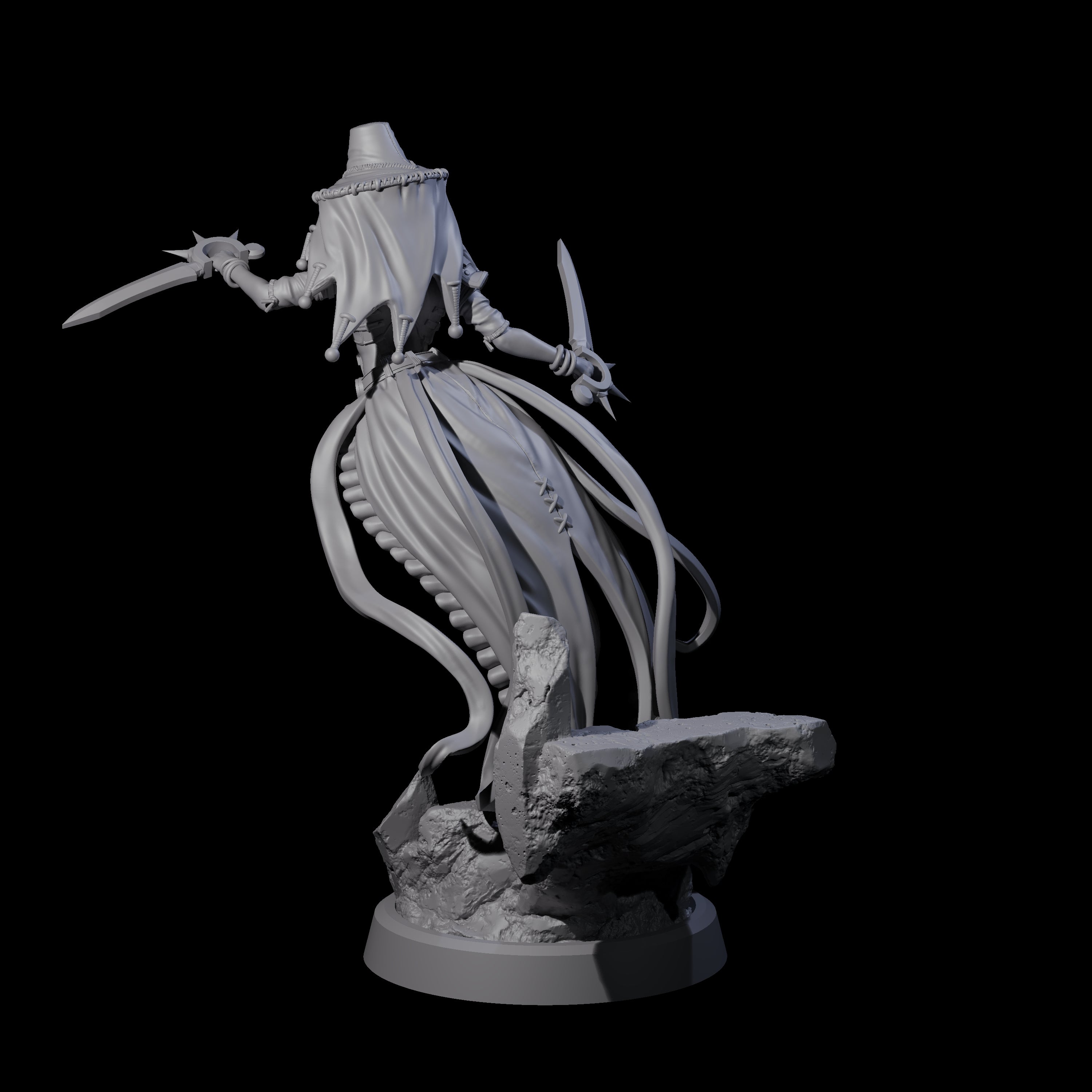 Veiled Striking Assassin Miniature for Dungeons and Dragons, Pathfinder or other TTRPGs