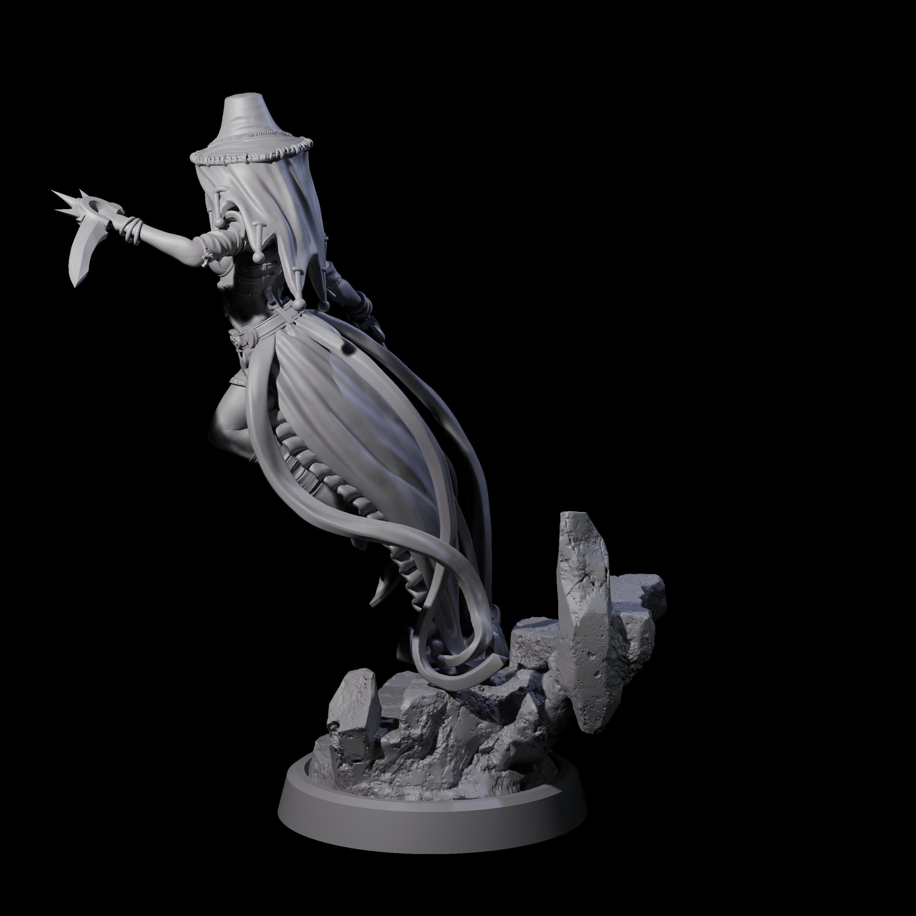 Veiled Striking Assassin Miniature for Dungeons and Dragons, Pathfinder or other TTRPGs