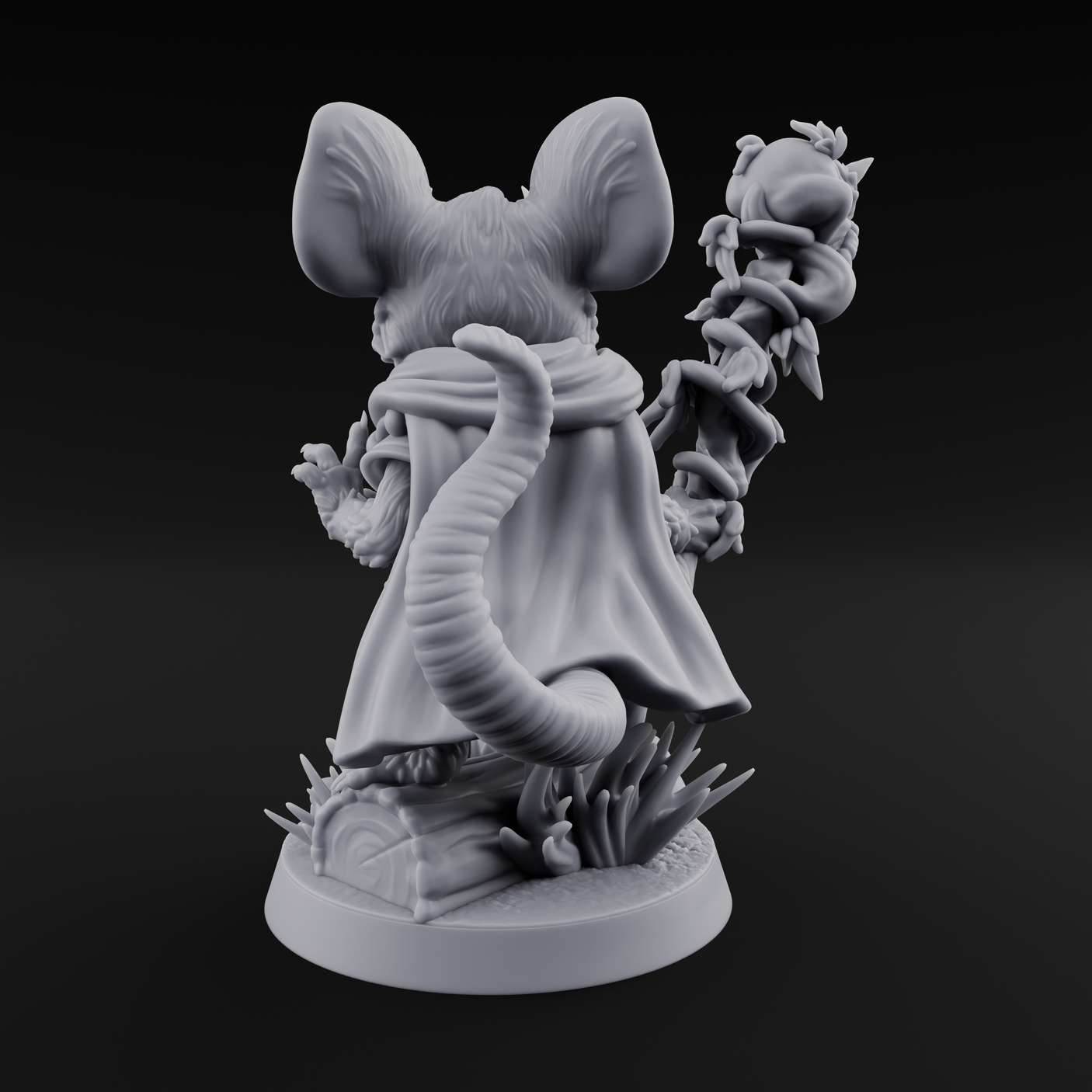 Venerable Mousling Sage Miniature for Dungeons and Dragons, Pathfinder or other TTRPGs