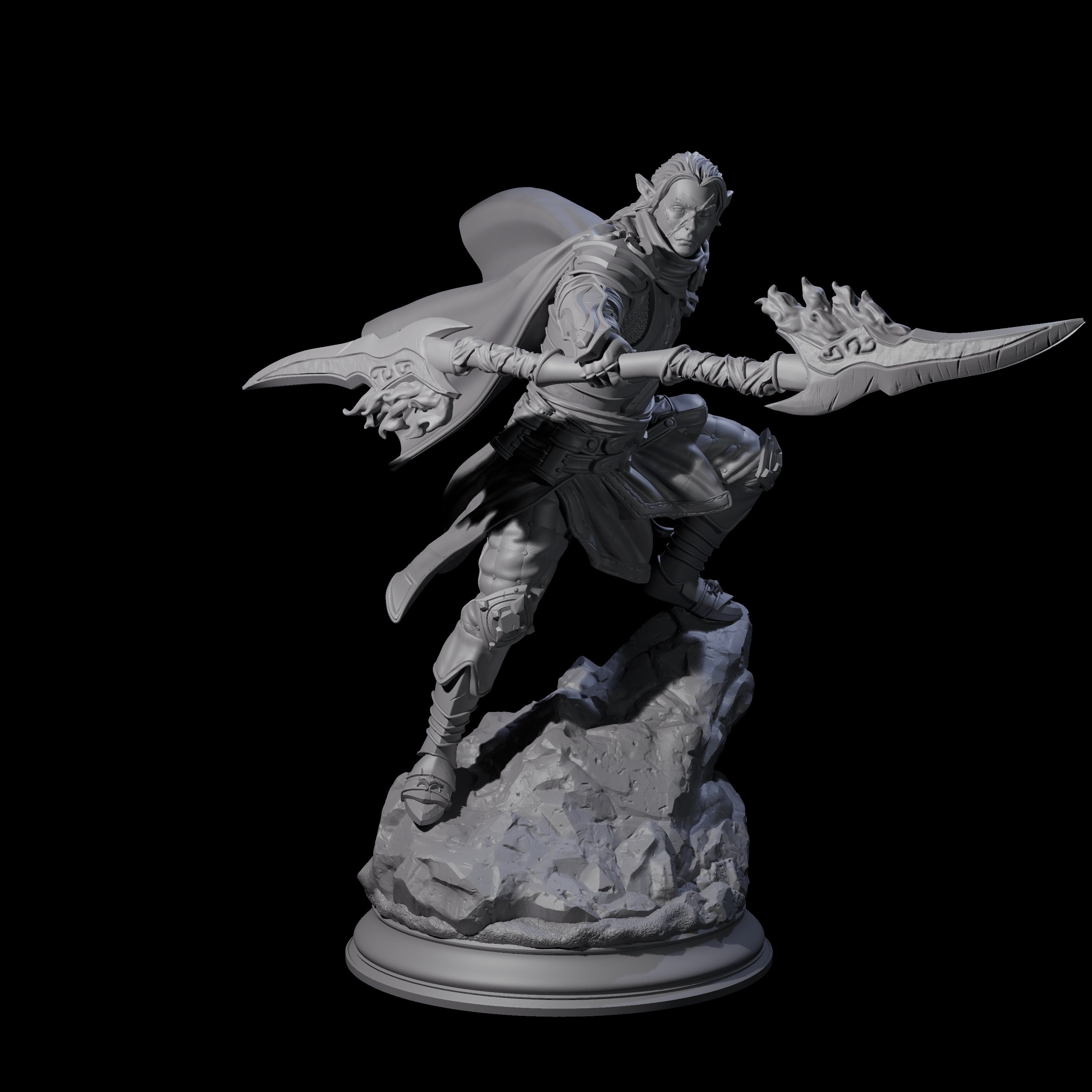 Veteran Elf Warrior Miniature for Dungeons and Dragons, Pathfinder or other TTRPGs