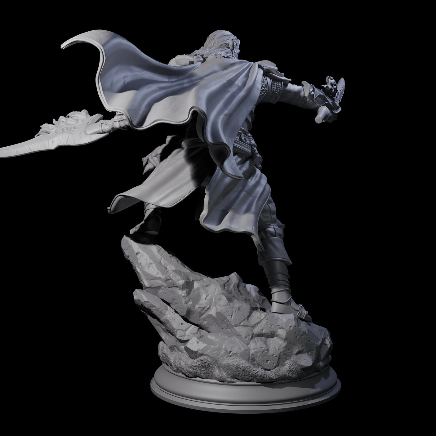 Veteran Elf Warrior Miniature for Dungeons and Dragons, Pathfinder or other TTRPGs
