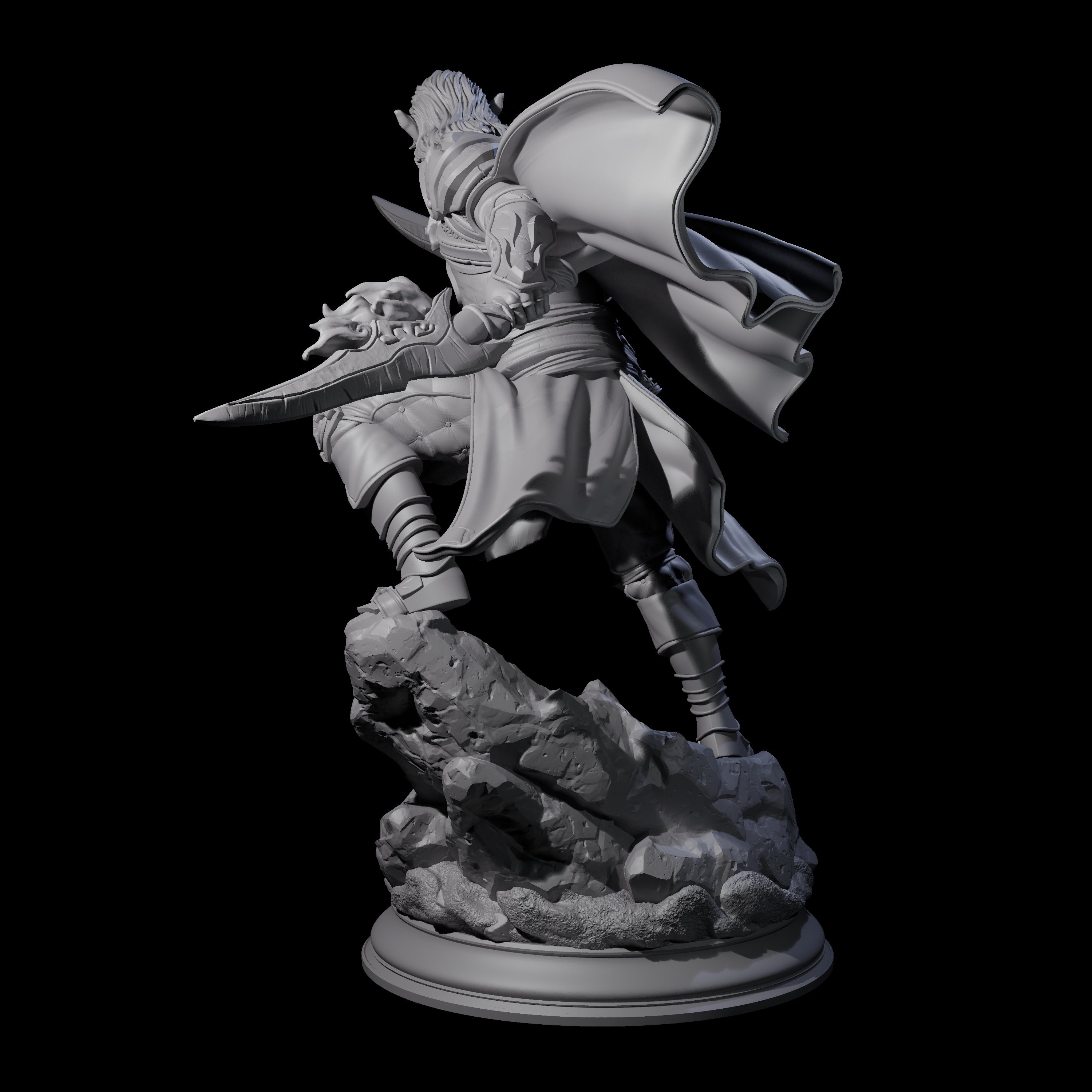 Veteran Elf Warrior Miniature for Dungeons and Dragons, Pathfinder or other TTRPGs