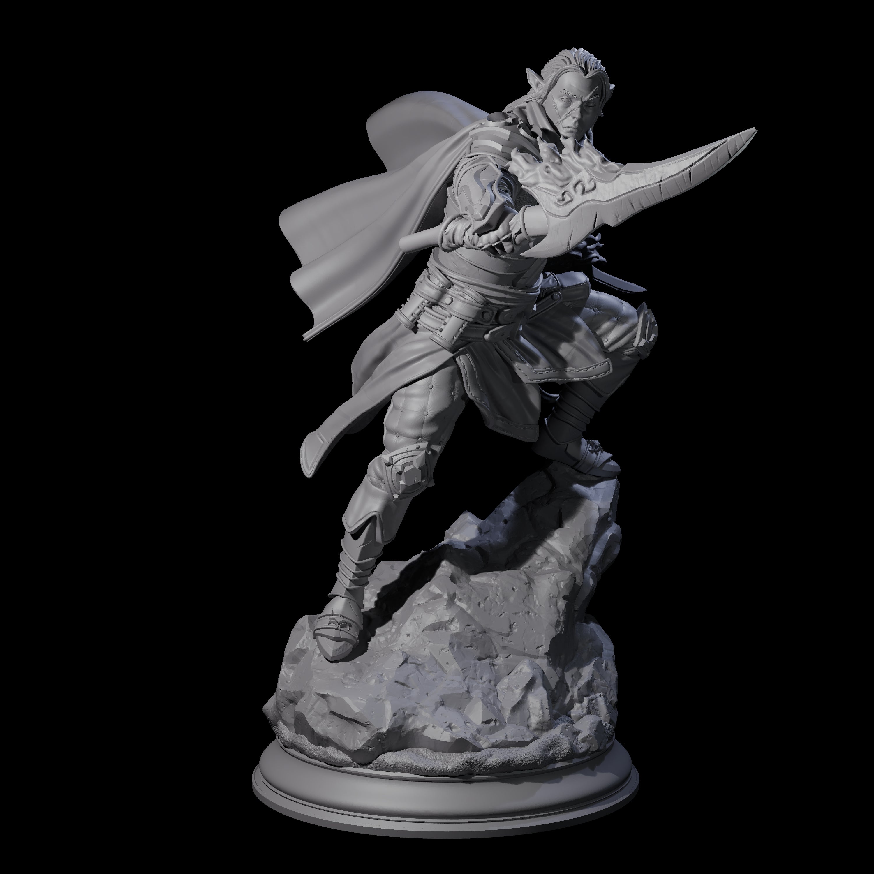 Veteran Elf Warrior Miniature for Dungeons and Dragons, Pathfinder or other TTRPGs